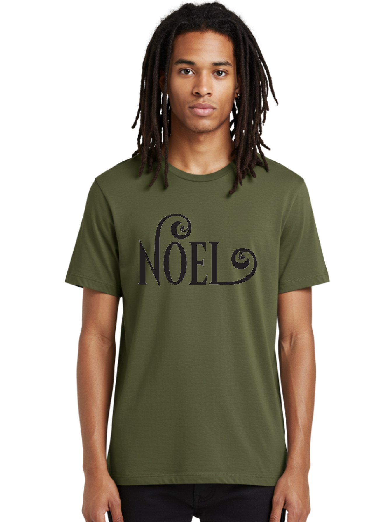 Noel-1 Men'S Graphic Tee, 100% Cotton, Comfortable Casual Summer Wear, Machine Washable, Christmas Greeting, Holiday Card, Festive Design, Elegant Typography, Black Text, Decorative Swirls, Christmas Theme, Winter Holiday, Season'S Greetings Aad056