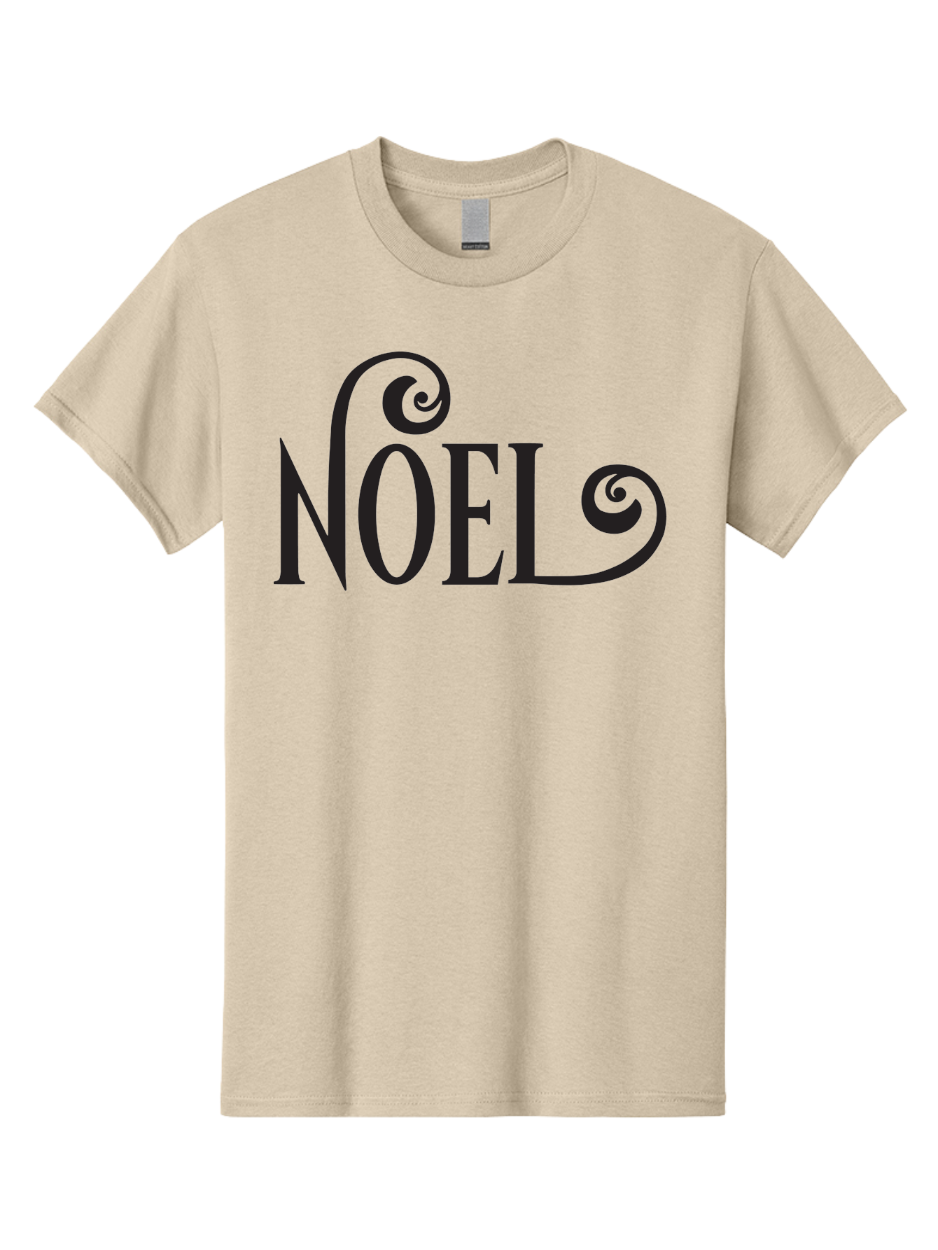 Noel-1 Men'S Graphic Tee, 100% Cotton, Comfortable Casual Summer Wear, Machine Washable, Christmas Greeting, Holiday Card, Festive Design, Elegant Typography, Black Text, Decorative Swirls, Christmas Theme, Winter Holiday, Season'S Greetings Aad056