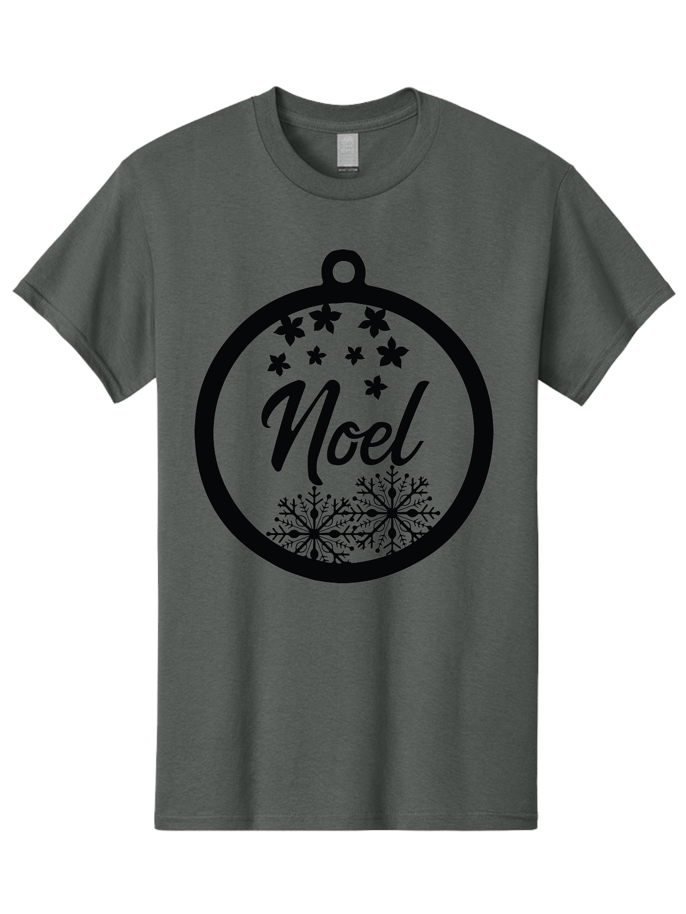 Noel Men'S Graphic Tee, 100% Cotton, Comfortable Casual Summer Wear, Machine Washable, Christmas Ornament, Festive Decoration, Holiday Decor, Noel Sign, Snowflakes, Stars, Merry Christmas, Winter Wonderland, Seasonal Greetings Aad057