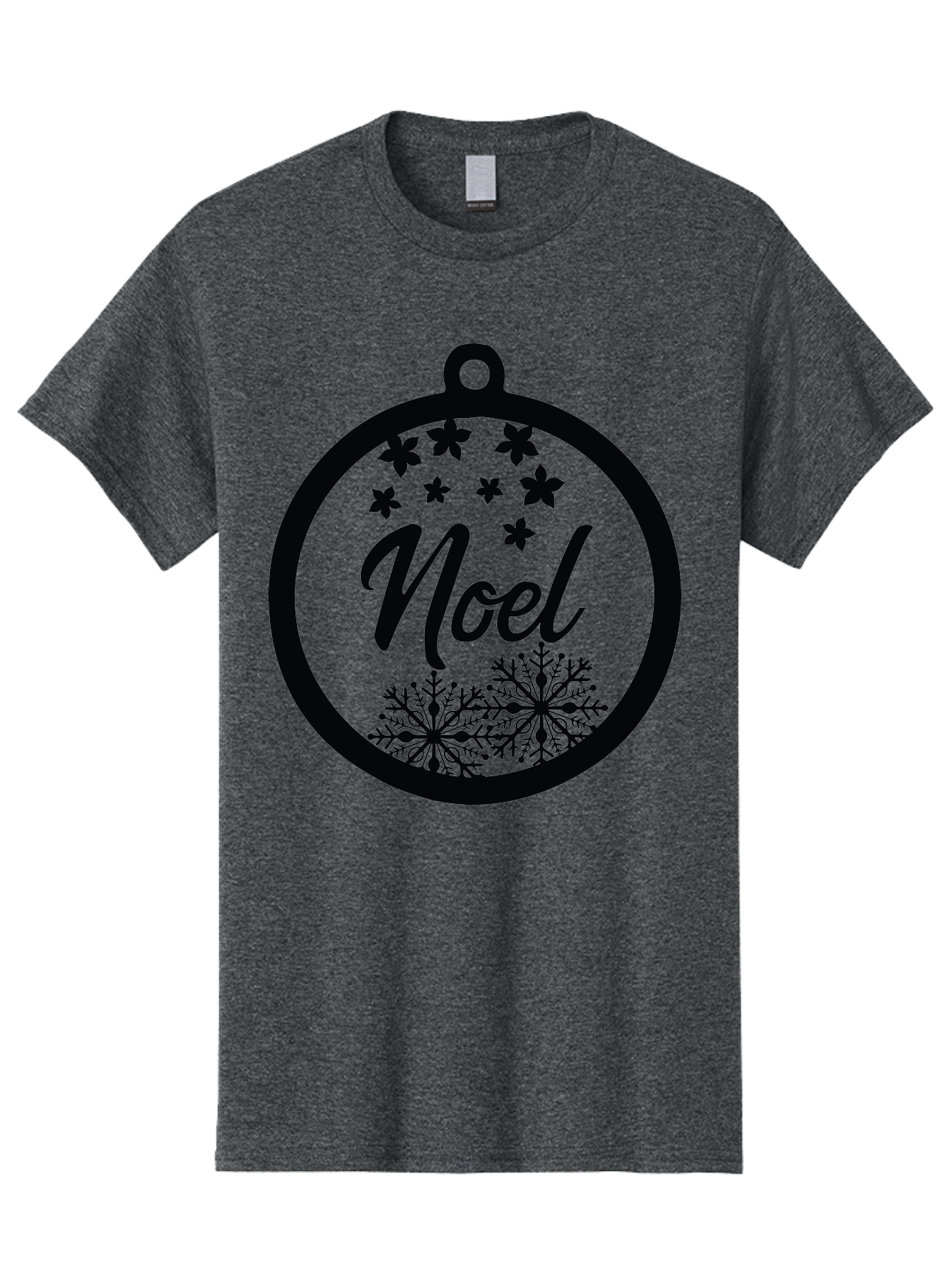Noel Men'S Graphic Tee, 100% Cotton, Comfortable Casual Summer Wear, Machine Washable, Christmas Ornament, Festive Decoration, Holiday Decor, Noel Sign, Snowflakes, Stars, Merry Christmas, Winter Wonderland, Seasonal Greetings Aad057