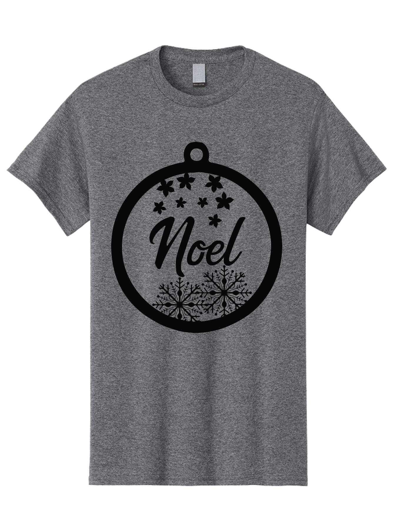 Noel Men'S Graphic Tee, 100% Cotton, Comfortable Casual Summer Wear, Machine Washable, Christmas Ornament, Festive Decoration, Holiday Decor, Noel Sign, Snowflakes, Stars, Merry Christmas, Winter Wonderland, Seasonal Greetings Aad057
