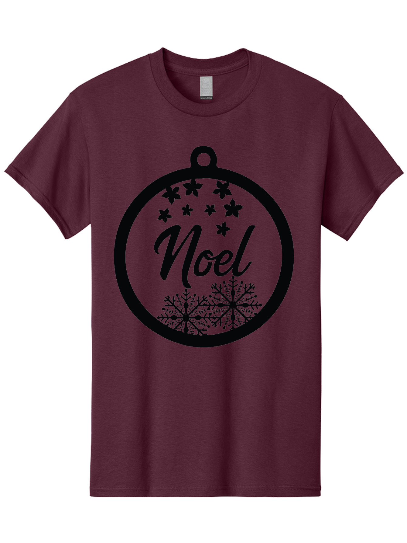 Noel Men'S Graphic Tee, 100% Cotton, Comfortable Casual Summer Wear, Machine Washable, Christmas Ornament, Festive Decoration, Holiday Decor, Noel Sign, Snowflakes, Stars, Merry Christmas, Winter Wonderland, Seasonal Greetings Aad057