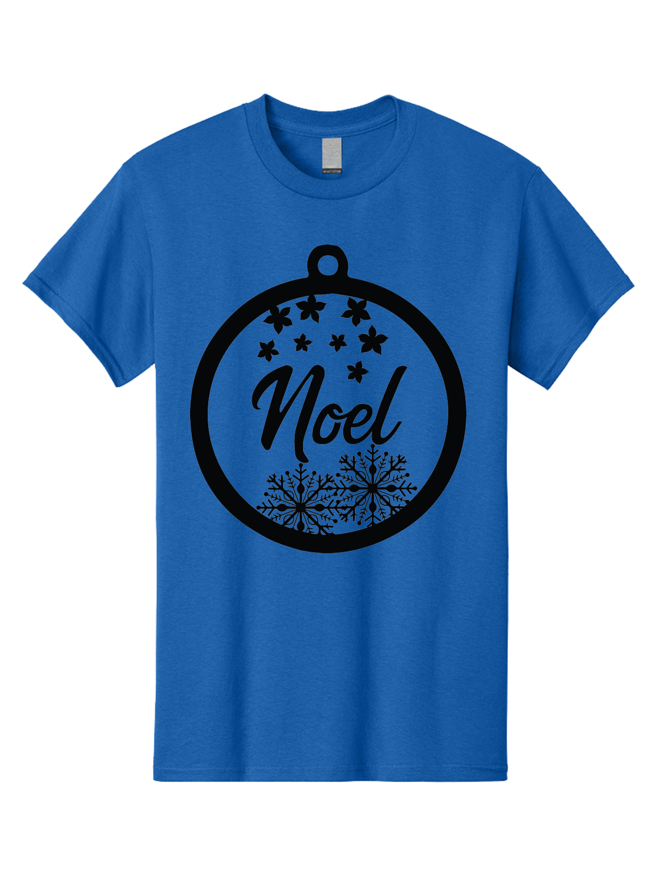 Noel Men'S Graphic Tee, 100% Cotton, Comfortable Casual Summer Wear, Machine Washable, Christmas Ornament, Festive Decoration, Holiday Decor, Noel Sign, Snowflakes, Stars, Merry Christmas, Winter Wonderland, Seasonal Greetings Aad057