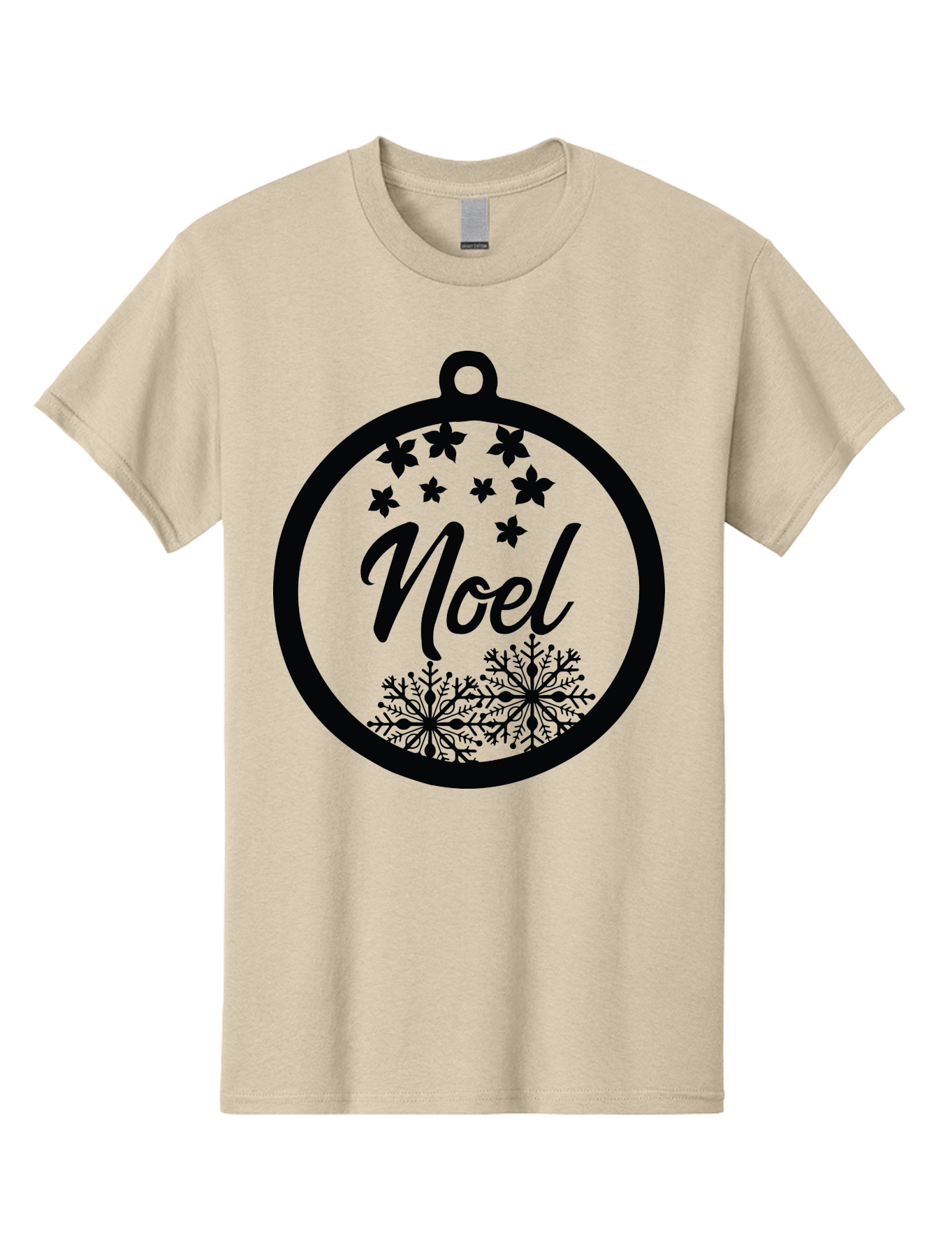 Noel Men'S Graphic Tee, 100% Cotton, Comfortable Casual Summer Wear, Machine Washable, Christmas Ornament, Festive Decoration, Holiday Decor, Noel Sign, Snowflakes, Stars, Merry Christmas, Winter Wonderland, Seasonal Greetings Aad057