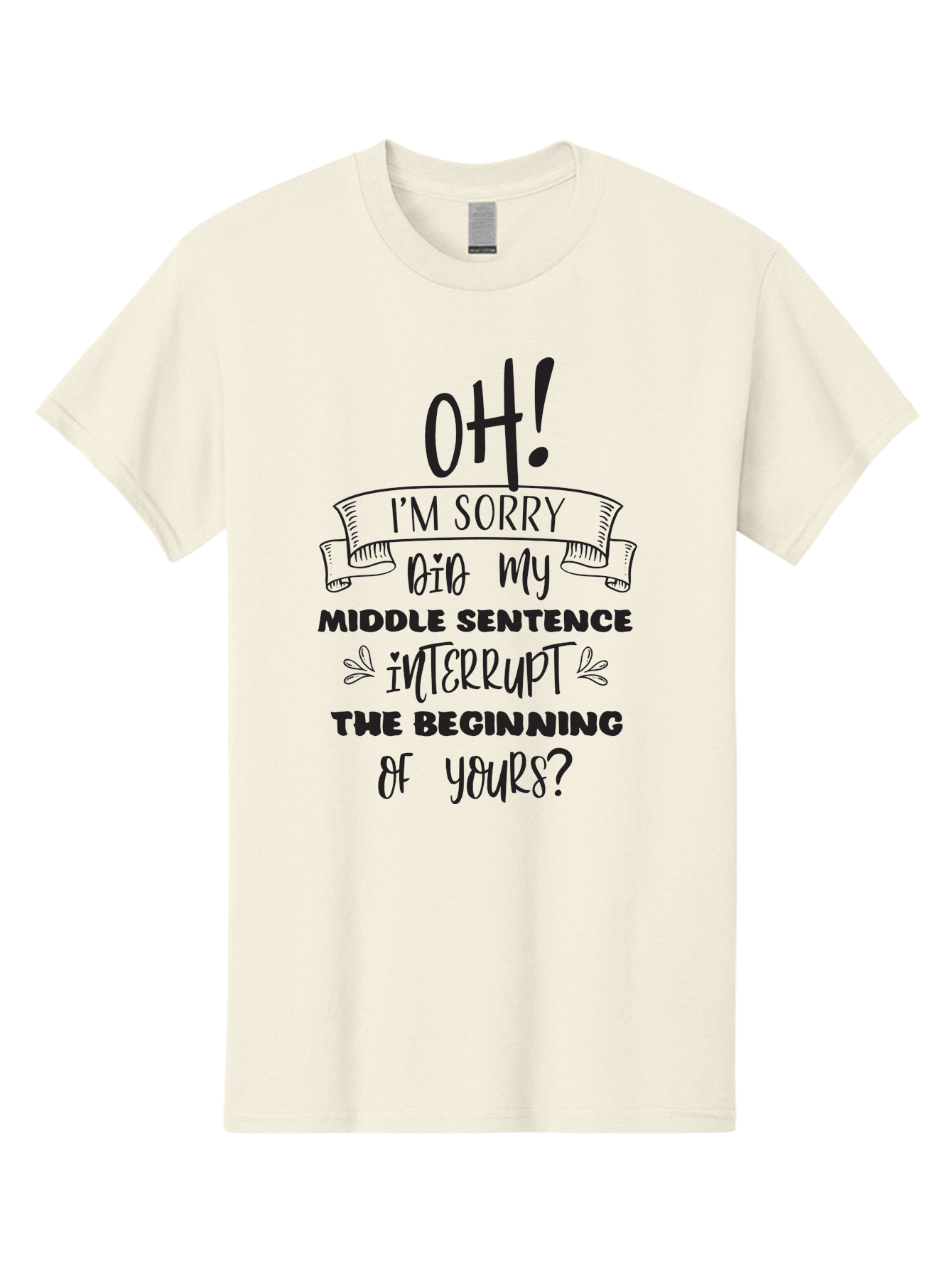 Oh-I-M-Sorry Men'S Graphic Tee, 100% Cotton, Comfortable Casual Summer Wear, Machine Washable, Humorous Quote, Funny Saying, Apology Message, Witty Remark, Playful Banter, Sarcastic Humor, Clever Phrase, Conversational Humor, Amusing Quote Aad068