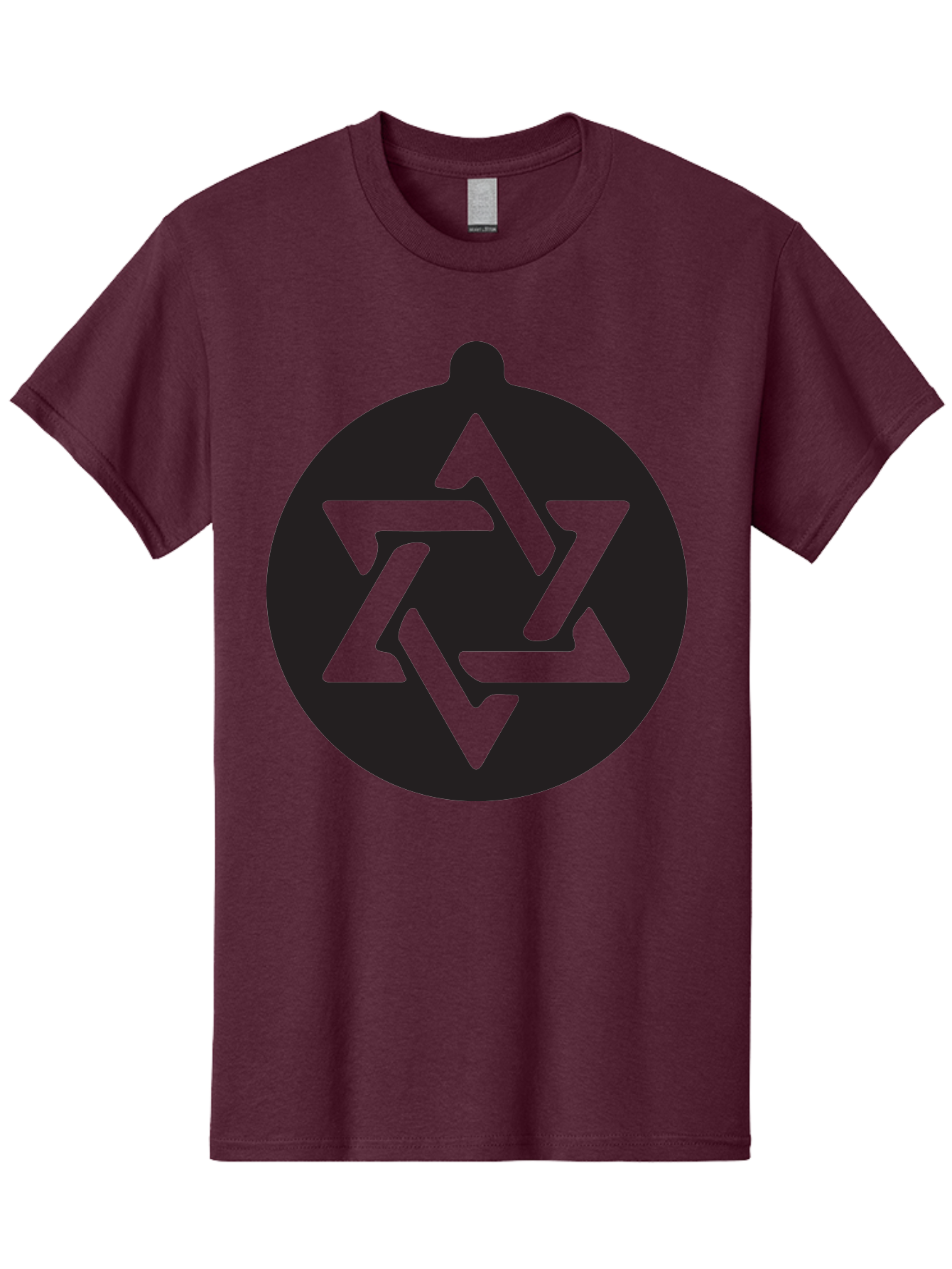 Om Men'S Graphic Tee, 100% Cotton, Comfortable Casual Summer Wear, Machine Washable, Star Of David Symbol, Jewish Heritage, Six-Pointed Star, Geometric Shape, Cultural Icon, Religious Emblem, Abstract Design Aad069