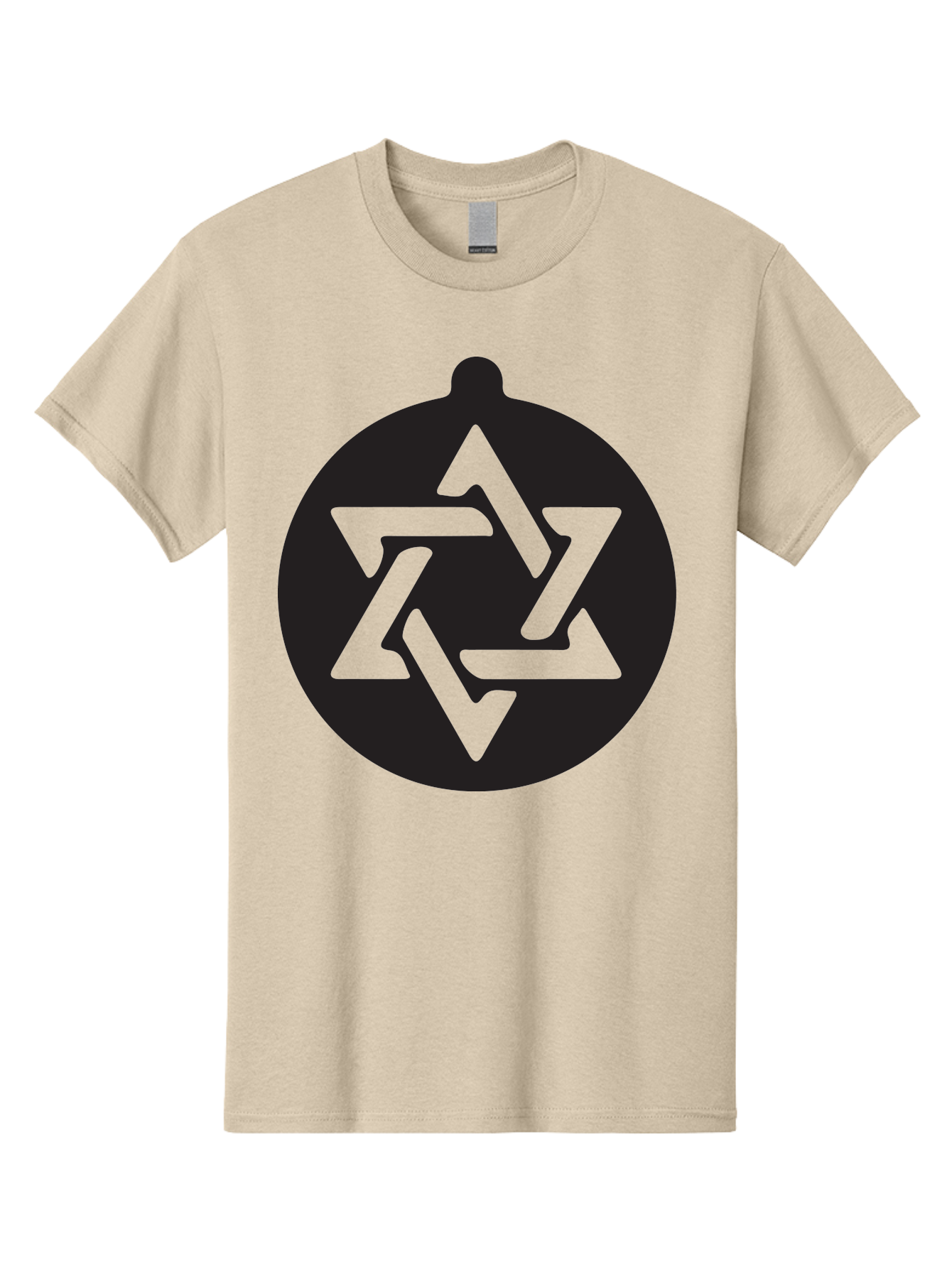 Om Men'S Graphic Tee, 100% Cotton, Comfortable Casual Summer Wear, Machine Washable, Star Of David Symbol, Jewish Heritage, Six-Pointed Star, Geometric Shape, Cultural Icon, Religious Emblem, Abstract Design Aad069