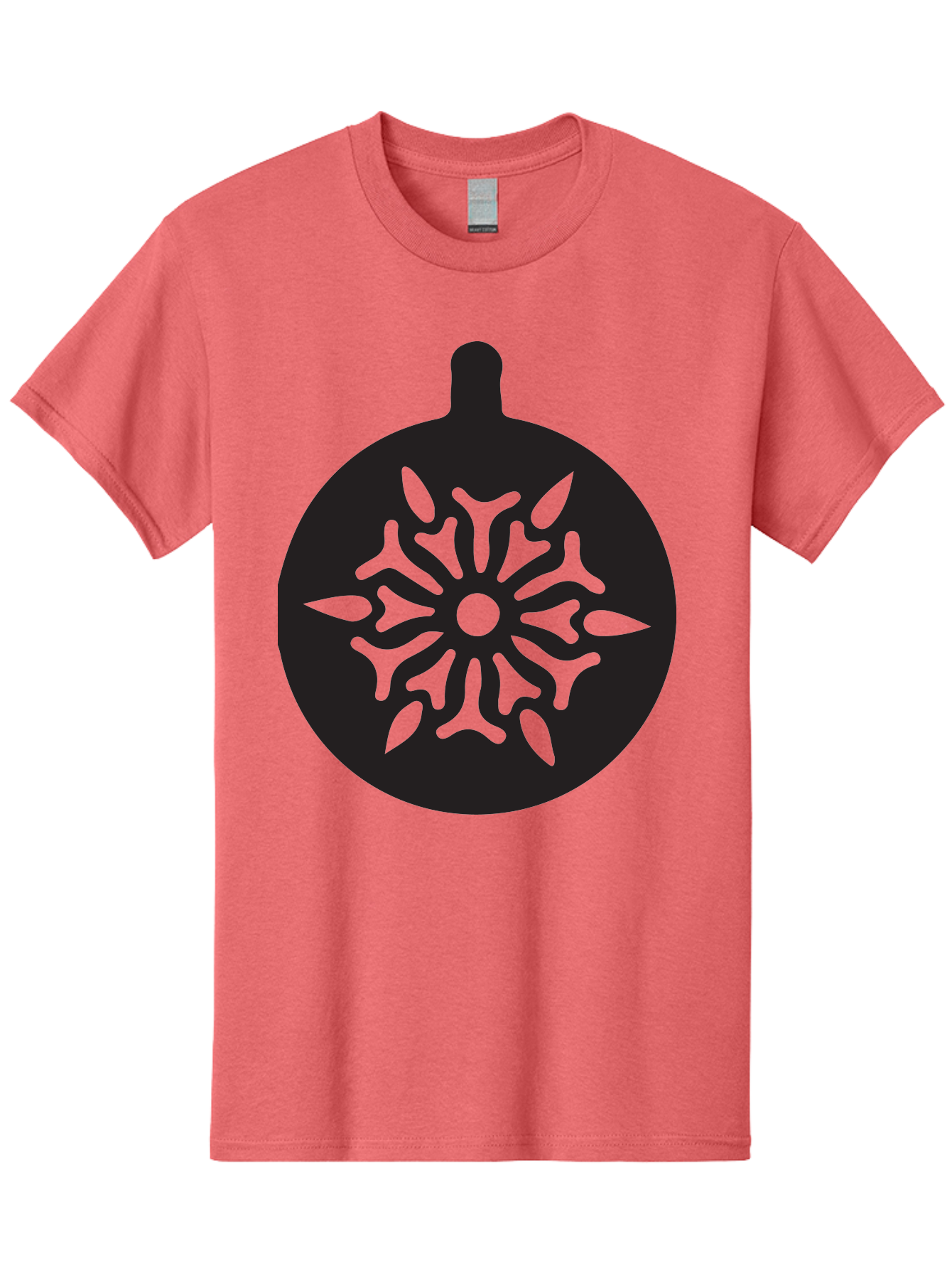 Ornament Men'S Graphic Tee, 100% Cotton, Comfortable Casual Summer Wear, Machine Washable, Christmas Ornament, Snowflake Design, Festive Decor, Holiday Symbol, Winter Theme, Decorative Art, Seasonal Icon Aad075