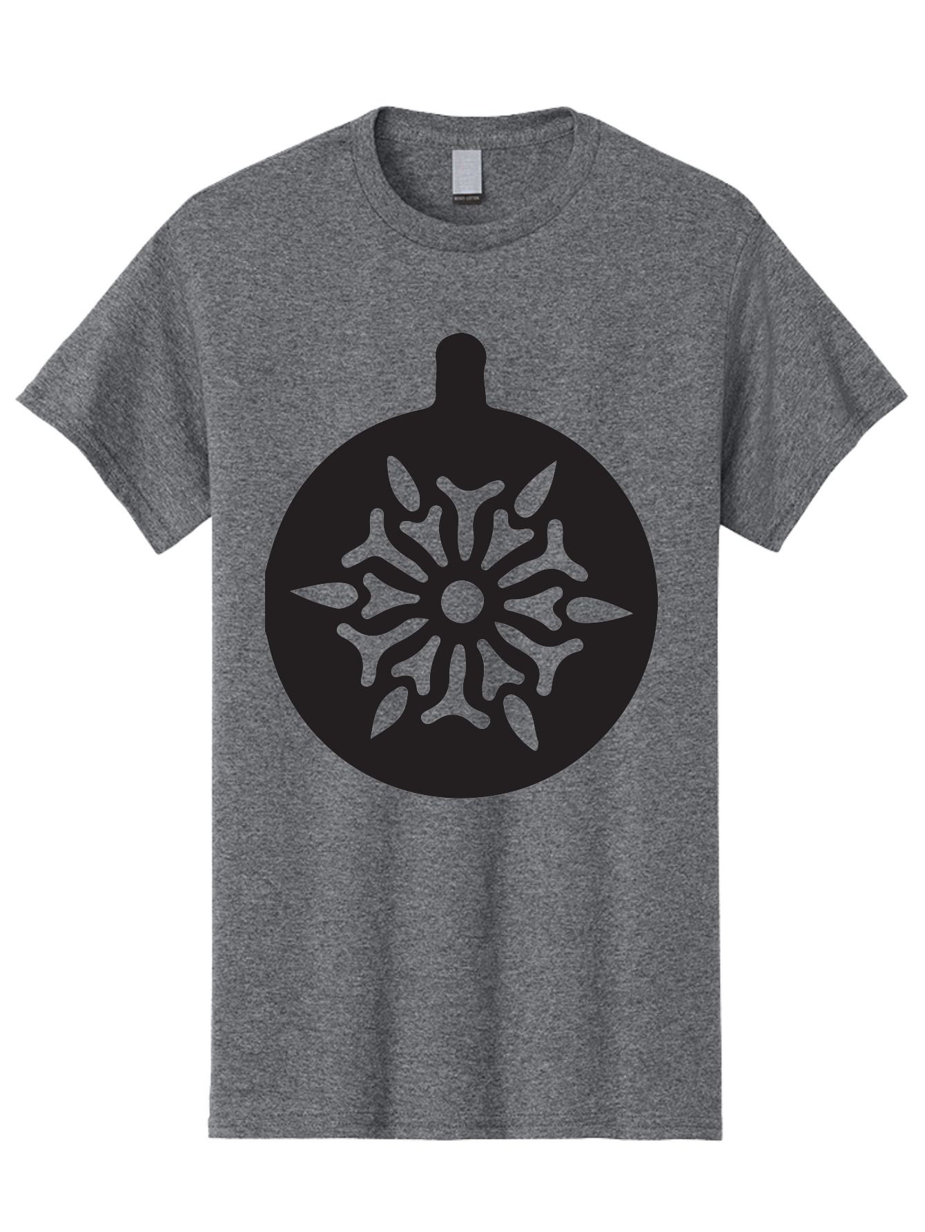 Ornament Men'S Graphic Tee, 100% Cotton, Comfortable Casual Summer Wear, Machine Washable, Christmas Ornament, Snowflake Design, Festive Decor, Holiday Symbol, Winter Theme, Decorative Art, Seasonal Icon Aad075