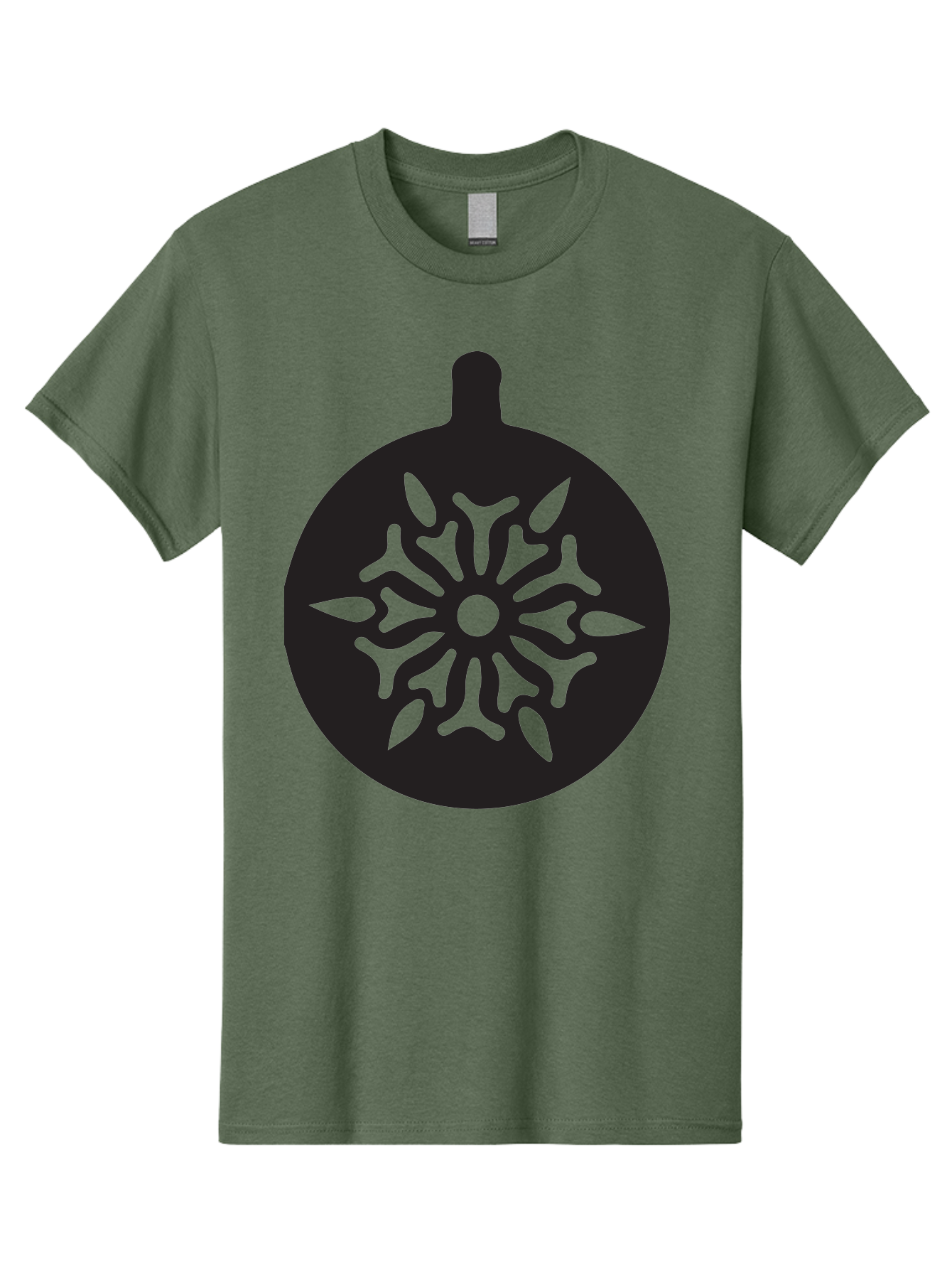 Ornament Men'S Graphic Tee, 100% Cotton, Comfortable Casual Summer Wear, Machine Washable, Christmas Ornament, Snowflake Design, Festive Decor, Holiday Symbol, Winter Theme, Decorative Art, Seasonal Icon Aad075