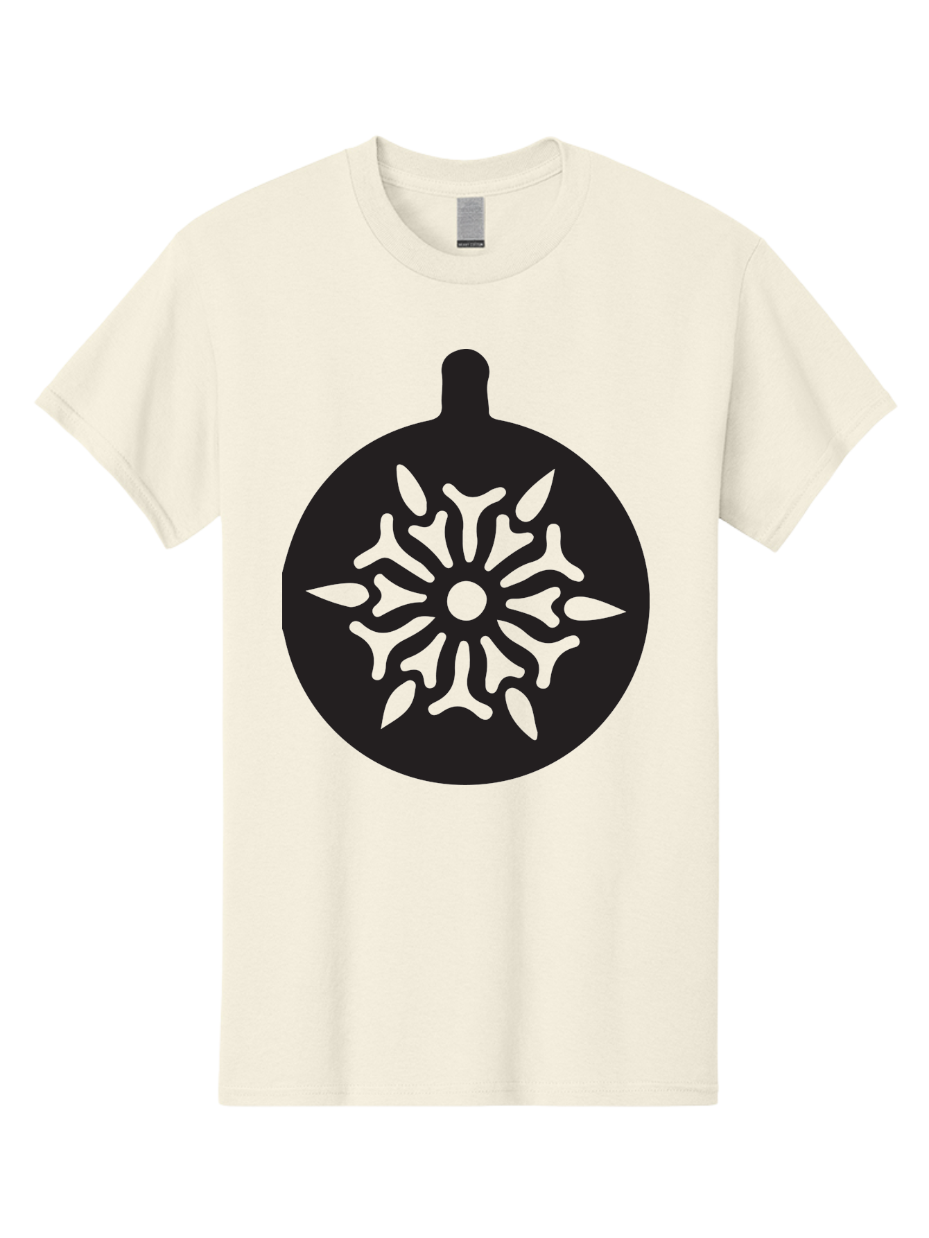 Ornament Men'S Graphic Tee, 100% Cotton, Comfortable Casual Summer Wear, Machine Washable, Christmas Ornament, Snowflake Design, Festive Decor, Holiday Symbol, Winter Theme, Decorative Art, Seasonal Icon Aad075
