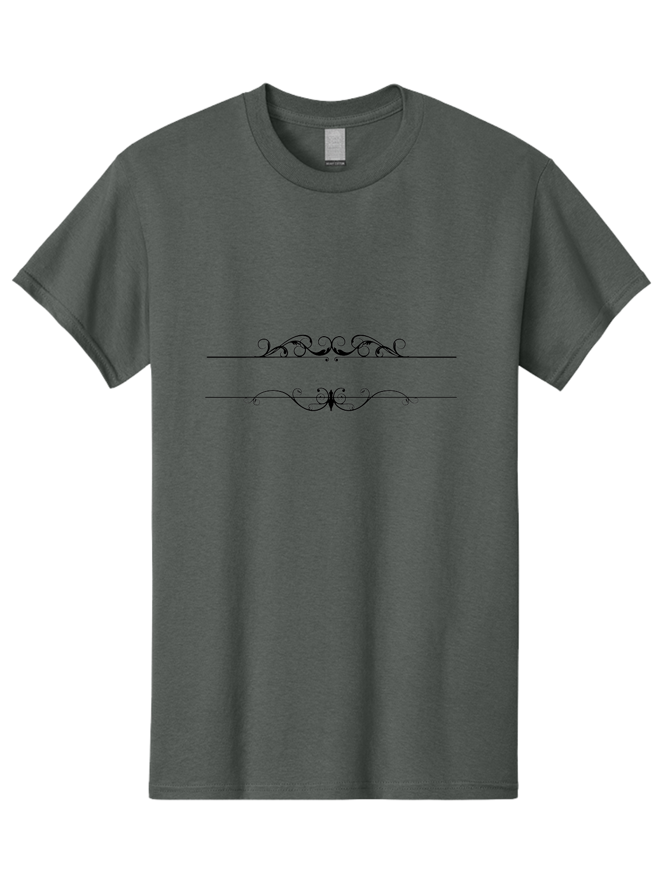 Ornamental-Dividers Men'S Graphic Tee, 100% Cotton, Comfortable Casual Summer Wear, Machine Washable, Floral Divider, Ornate Design, Decorative Element, Elegant Border, Classic Style, Vintage Flair, Calligraphic Swirls, Symmetrical Pattern Aad076