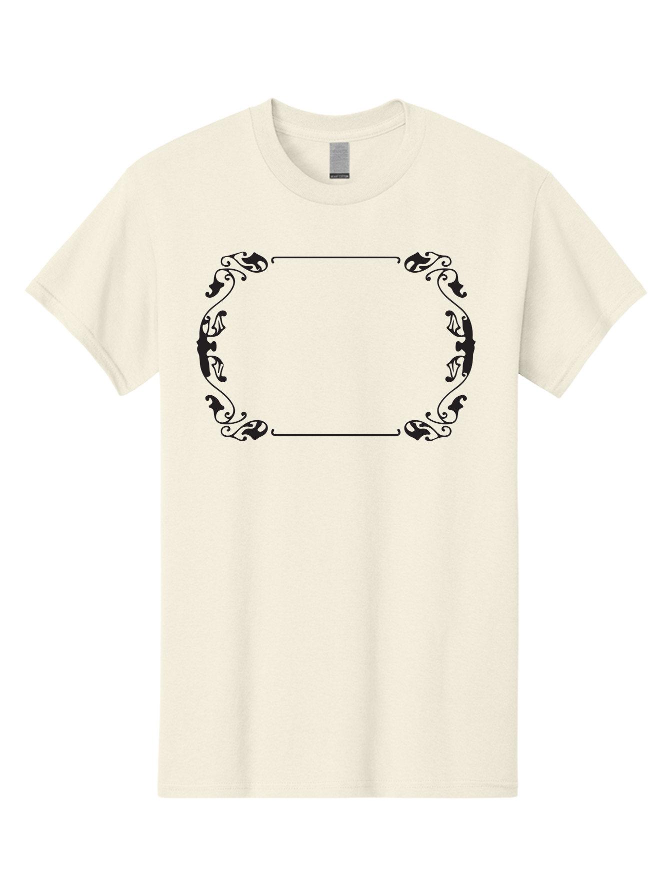 Ornate-Frame-1 Men'S Graphic Tee, 100% Cotton, Comfortable Casual Summer Wear, Machine Washable, Ornate Frame, Decorative Border, Vintage Design, Elegant Frame, Classic Ornamentation, Luxurious Decor, Intricate Details, Symmetrical Pattern, Aad077