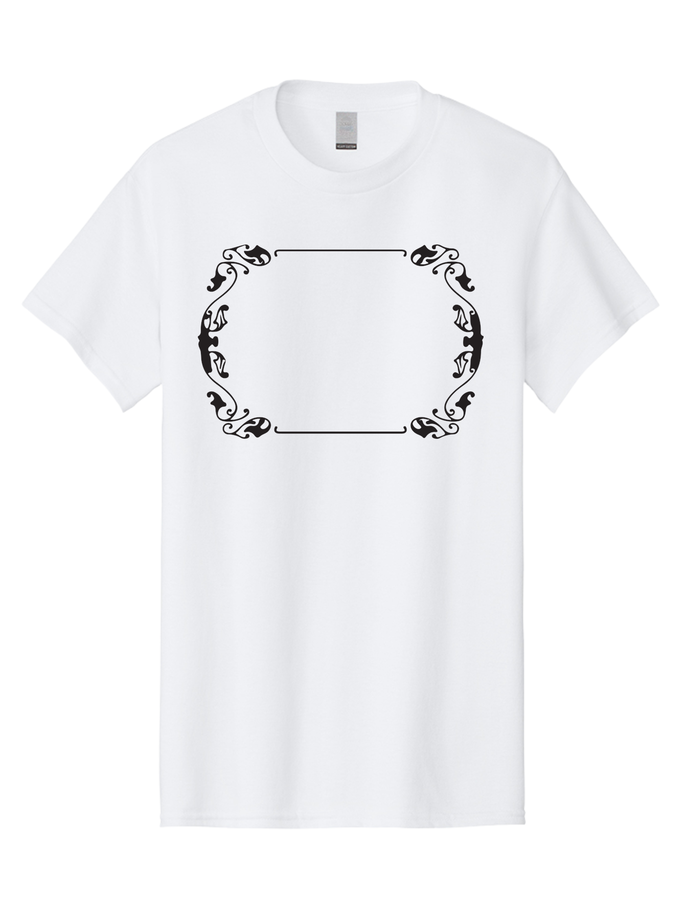 Ornate-Frame-1 Men'S Graphic Tee, 100% Cotton, Comfortable Casual Summer Wear, Machine Washable, Ornate Frame, Decorative Border, Vintage Design, Elegant Frame, Classic Ornamentation, Luxurious Decor, Intricate Details, Symmetrical Pattern, Aad077
