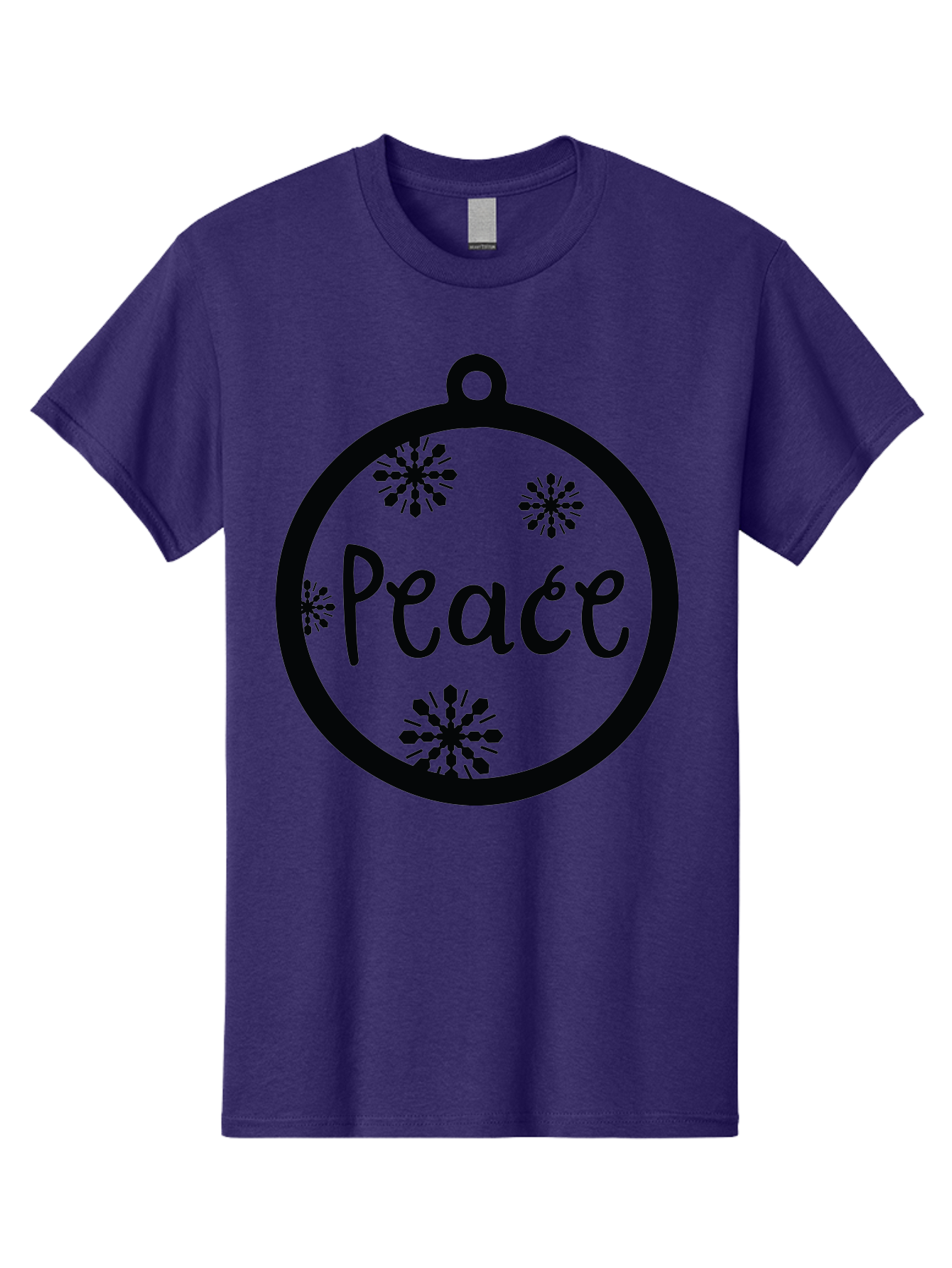 Peace-Ornament Men'S Graphic Tee, 100% Cotton, Comfortable Casual Summer Wear, Machine Washable, Peace, Christmas Ornaments, Snowflakes, Holiday Decor, Winter Wonderland, Festive Design, Christmas Decorations, Ornaments, Holiday Season Aad084