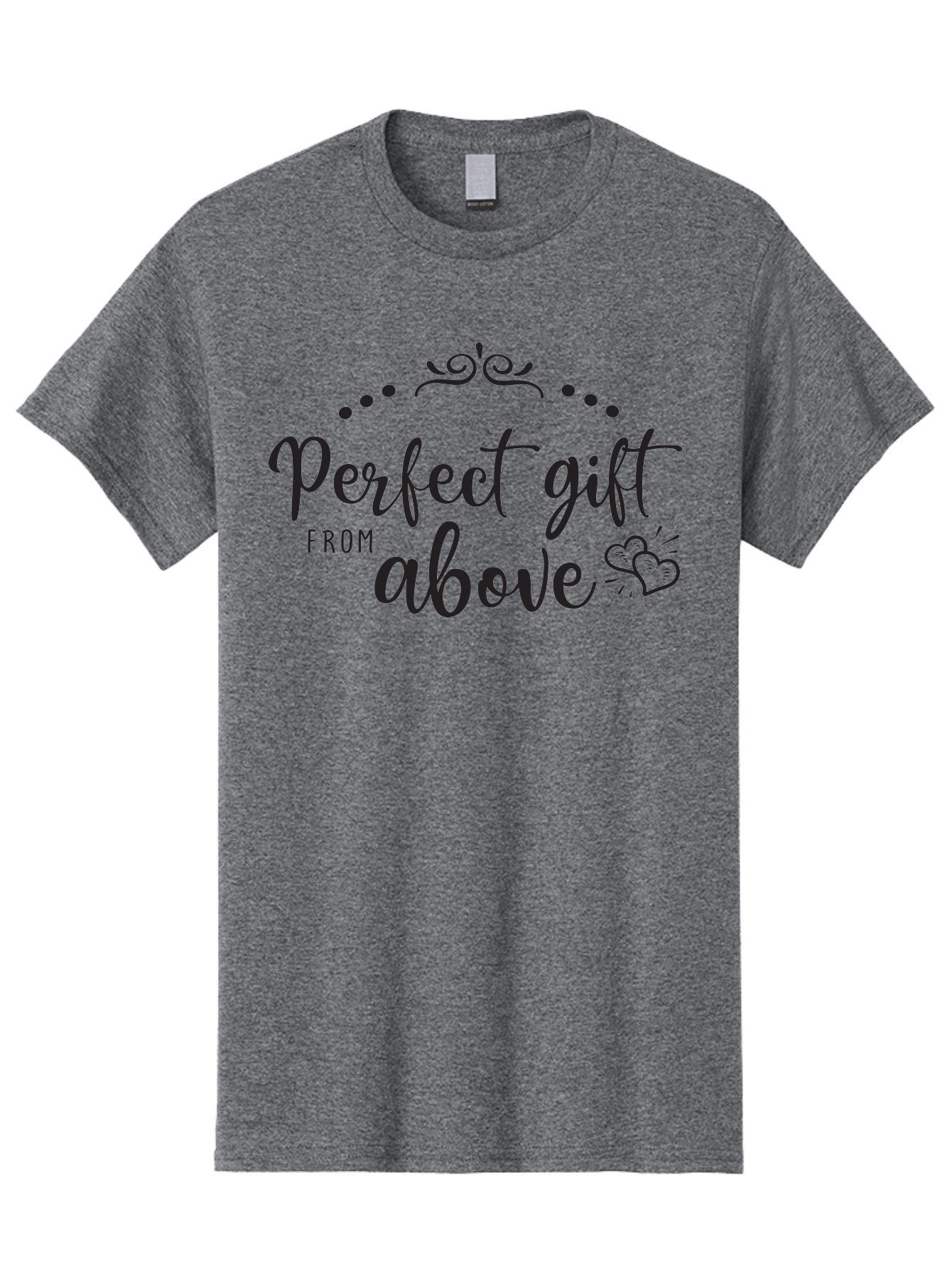 Perfect-Gift-From-Above Men'S Graphic Tee, 100% Cotton, Comfortable Casual Summer Wear, Machine Washable, Perfect Gift From Above, Gift Ideas, Heartwarming Gestures, Inspirational Quotes, Divine Blessings, Thoughtful Presents, Heart Design Aad087
