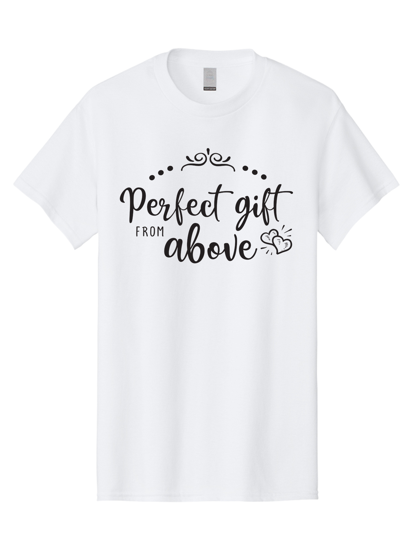 Perfect-Gift-From-Above Men'S Graphic Tee, 100% Cotton, Comfortable Casual Summer Wear, Machine Washable, Perfect Gift From Above, Gift Ideas, Heartwarming Gestures, Inspirational Quotes, Divine Blessings, Thoughtful Presents, Heart Design Aad087
