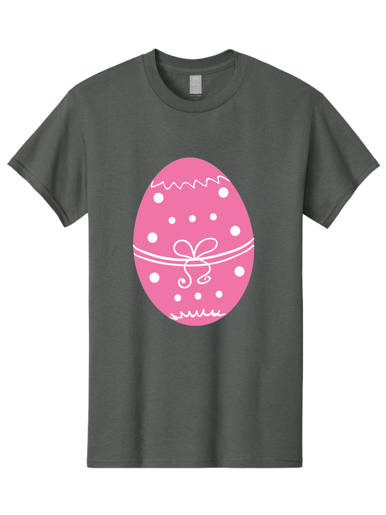 Pink-Easter-Egg-1 Men'S Graphic Tee, 100% Cotton, Comfortable Casual Summer Wear, Machine Washable, Pink Easter Egg, White Polka Dots, Decorative Egg, Festive Design, Easter Decoration, Spring Holiday, Easter Egg Hunt, Egg Decoration, Aad092
