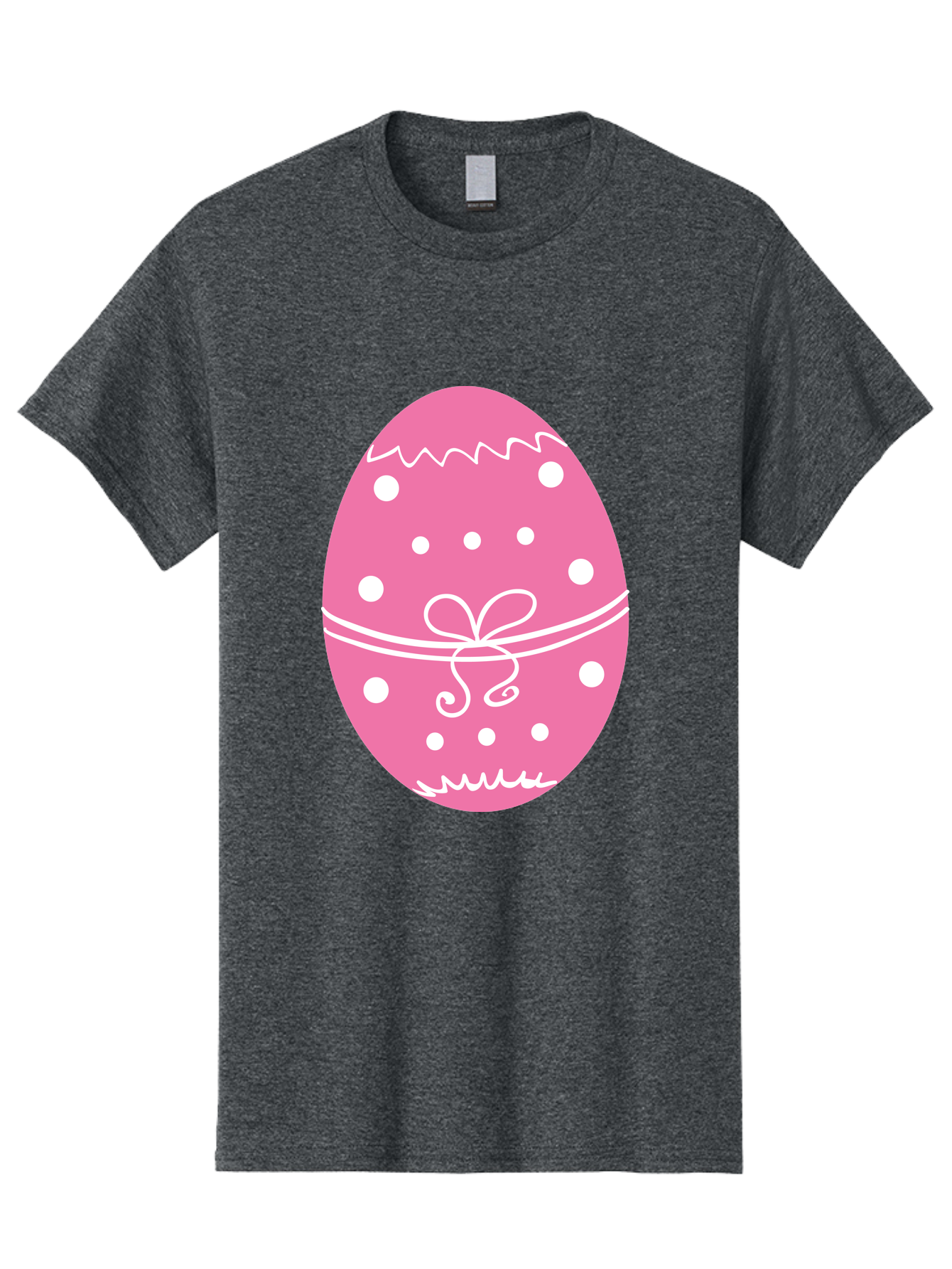Pink-Easter-Egg-1 Men'S Graphic Tee, 100% Cotton, Comfortable Casual Summer Wear, Machine Washable, Pink Easter Egg, White Polka Dots, Decorative Egg, Festive Design, Easter Decoration, Spring Holiday, Easter Egg Hunt, Egg Decoration, Aad092