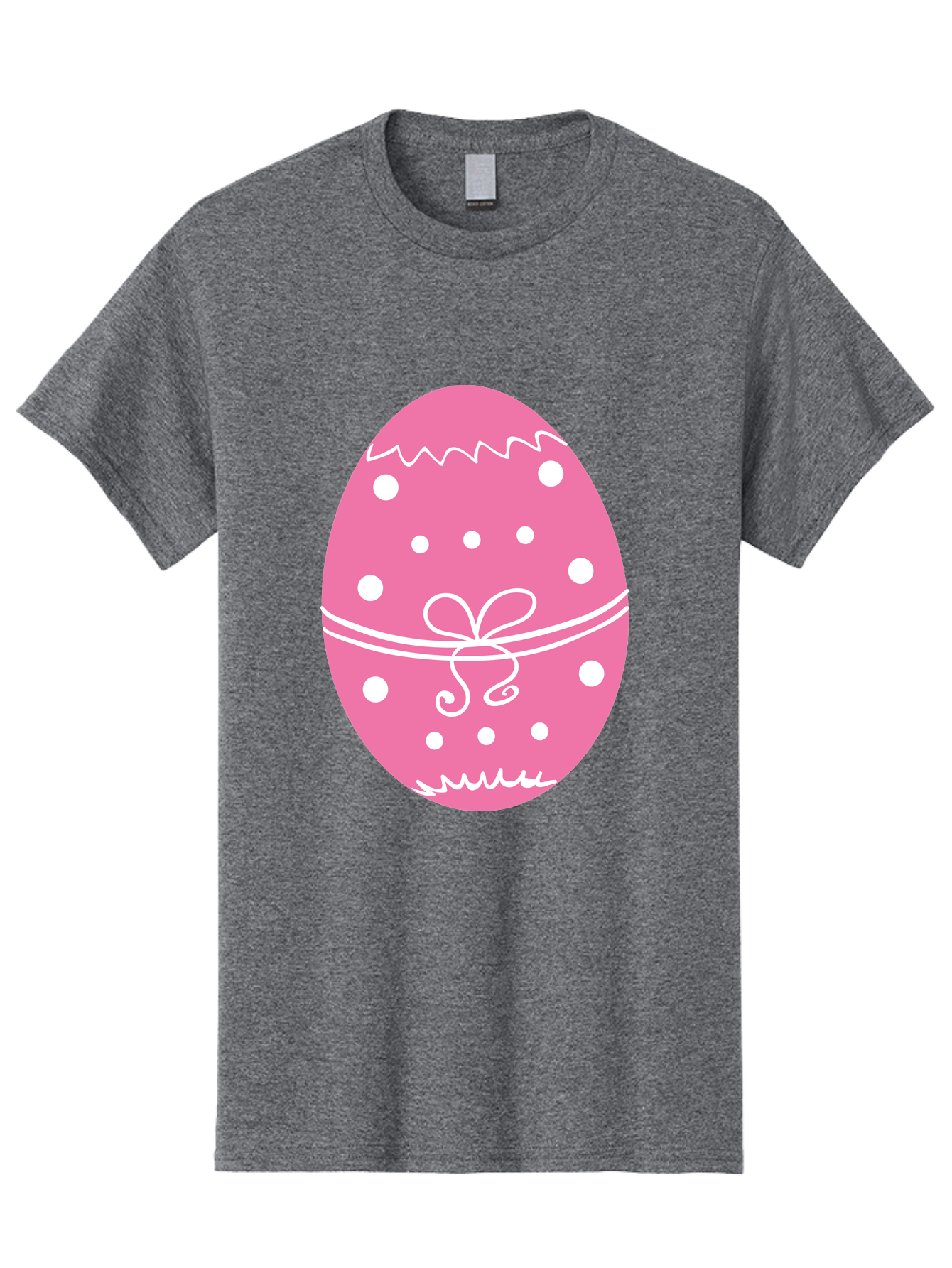 Pink-Easter-Egg-1 Men'S Graphic Tee, 100% Cotton, Comfortable Casual Summer Wear, Machine Washable, Pink Easter Egg, White Polka Dots, Decorative Egg, Festive Design, Easter Decoration, Spring Holiday, Easter Egg Hunt, Egg Decoration, Aad092