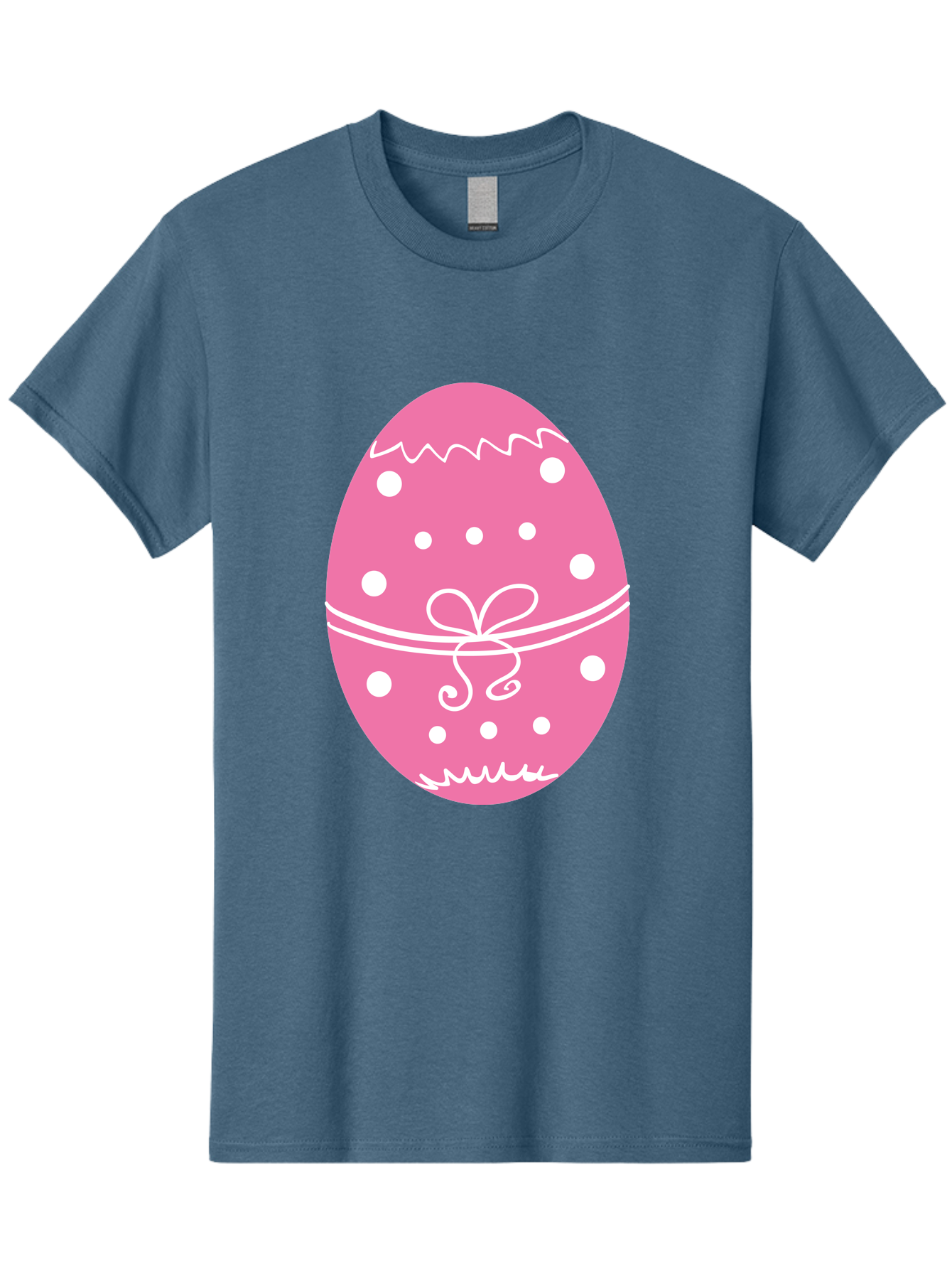 Pink-Easter-Egg-1 Men'S Graphic Tee, 100% Cotton, Comfortable Casual Summer Wear, Machine Washable, Pink Easter Egg, White Polka Dots, Decorative Egg, Festive Design, Easter Decoration, Spring Holiday, Easter Egg Hunt, Egg Decoration, Aad092