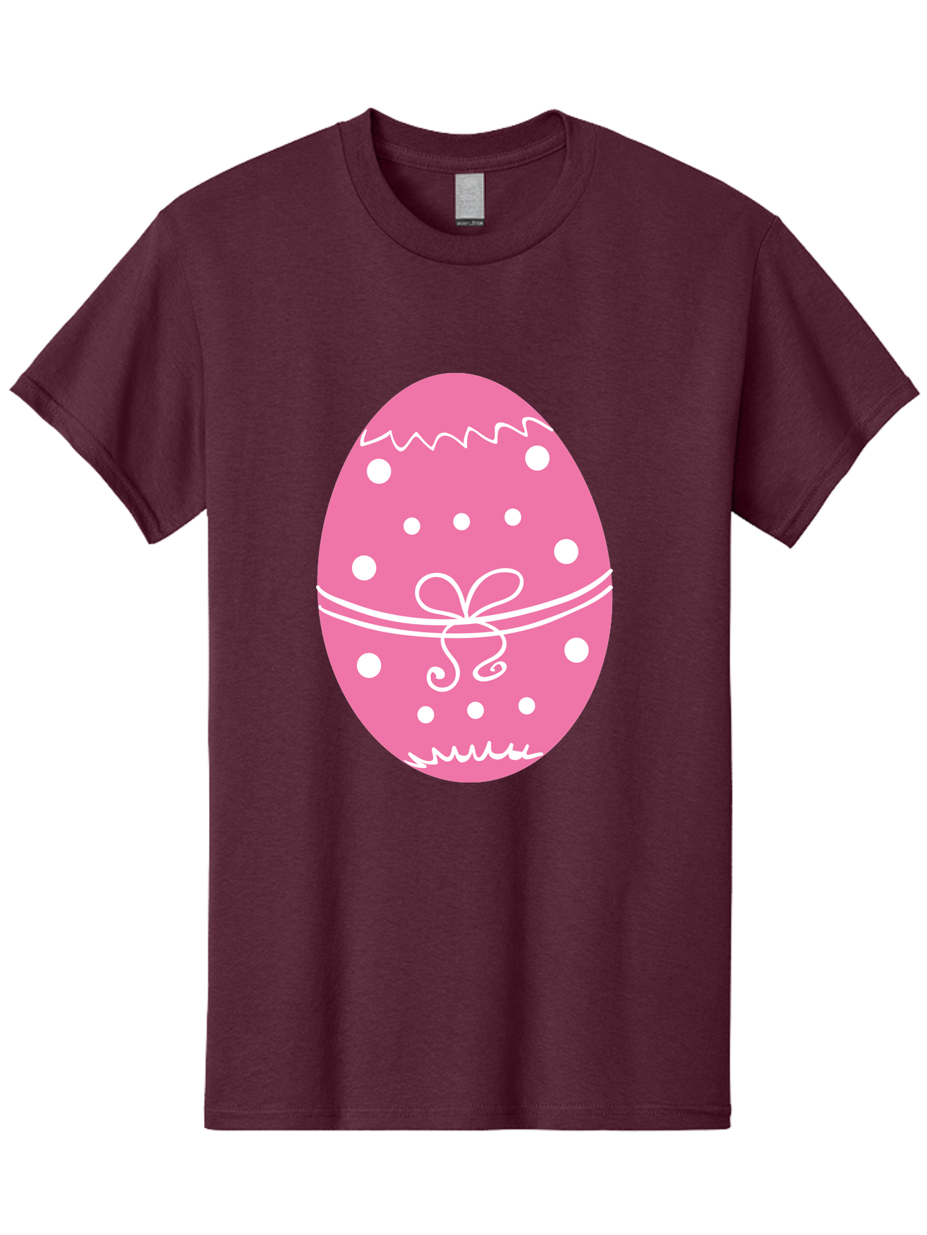 Pink-Easter-Egg-1 Men'S Graphic Tee, 100% Cotton, Comfortable Casual Summer Wear, Machine Washable, Pink Easter Egg, White Polka Dots, Decorative Egg, Festive Design, Easter Decoration, Spring Holiday, Easter Egg Hunt, Egg Decoration, Aad092