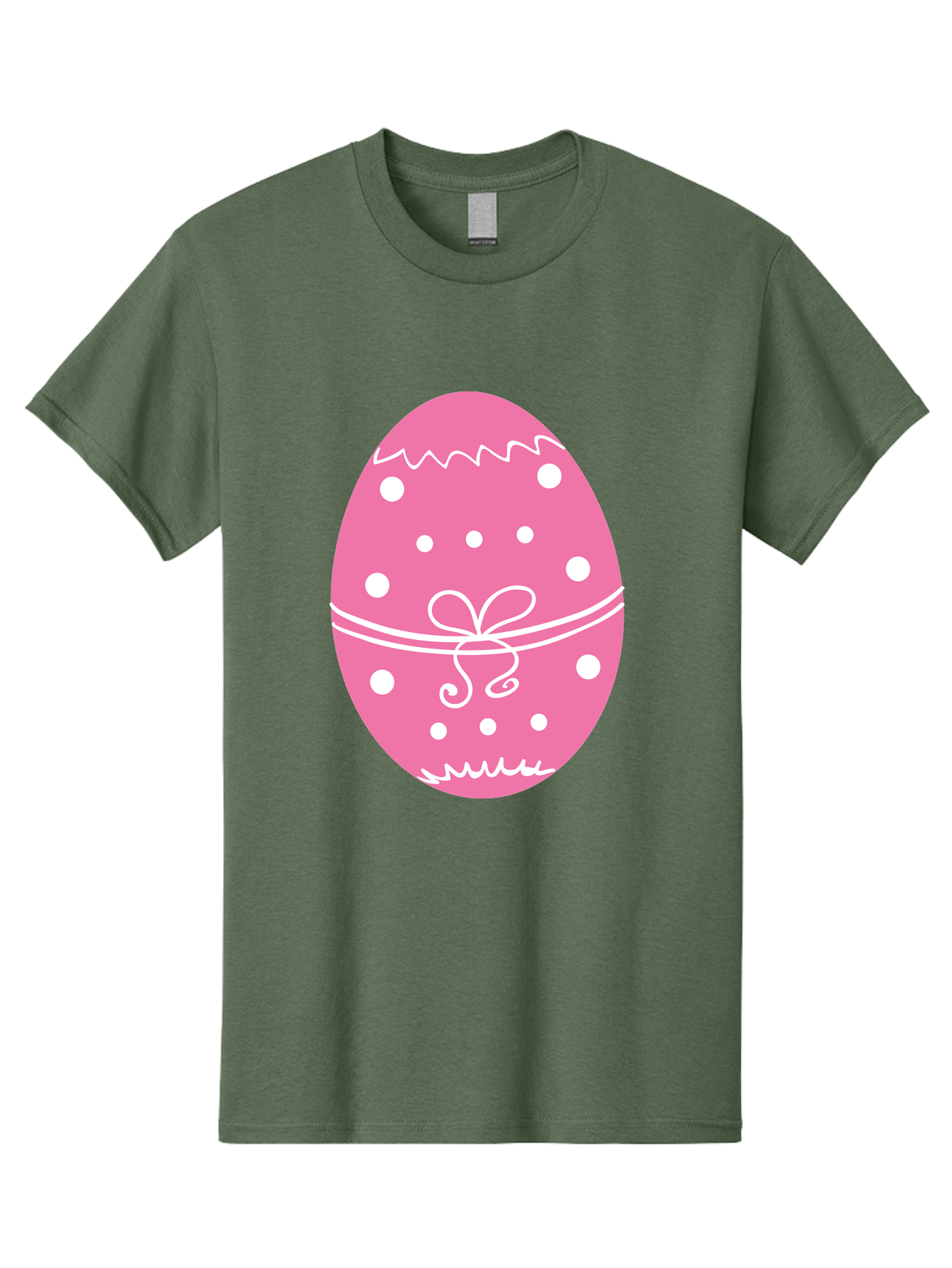 Pink-Easter-Egg-1 Men'S Graphic Tee, 100% Cotton, Comfortable Casual Summer Wear, Machine Washable, Pink Easter Egg, White Polka Dots, Decorative Egg, Festive Design, Easter Decoration, Spring Holiday, Easter Egg Hunt, Egg Decoration, Aad092