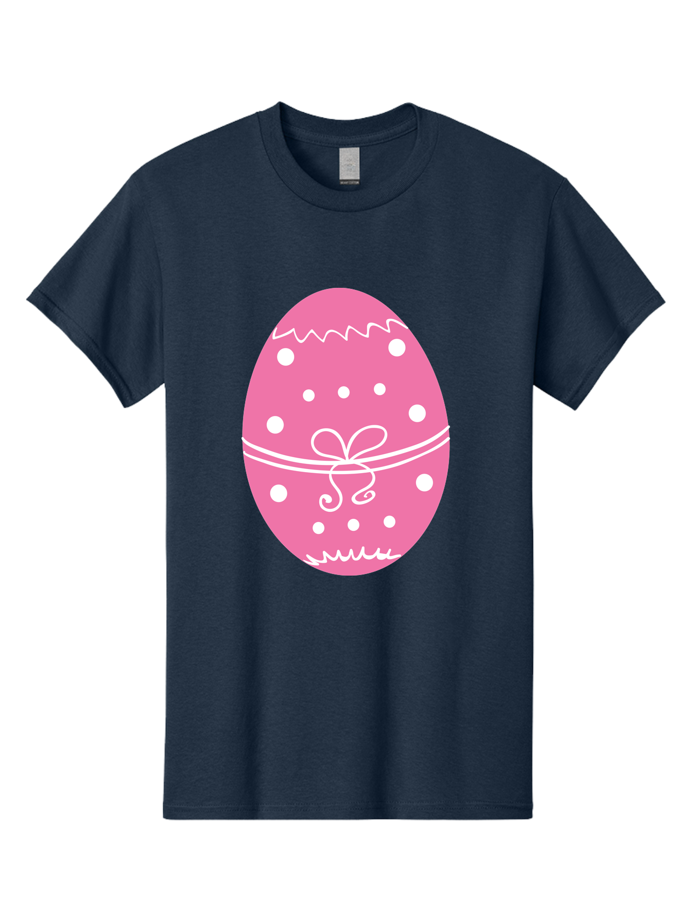 Pink-Easter-Egg-1 Men'S Graphic Tee, 100% Cotton, Comfortable Casual Summer Wear, Machine Washable, Pink Easter Egg, White Polka Dots, Decorative Egg, Festive Design, Easter Decoration, Spring Holiday, Easter Egg Hunt, Egg Decoration, Aad092