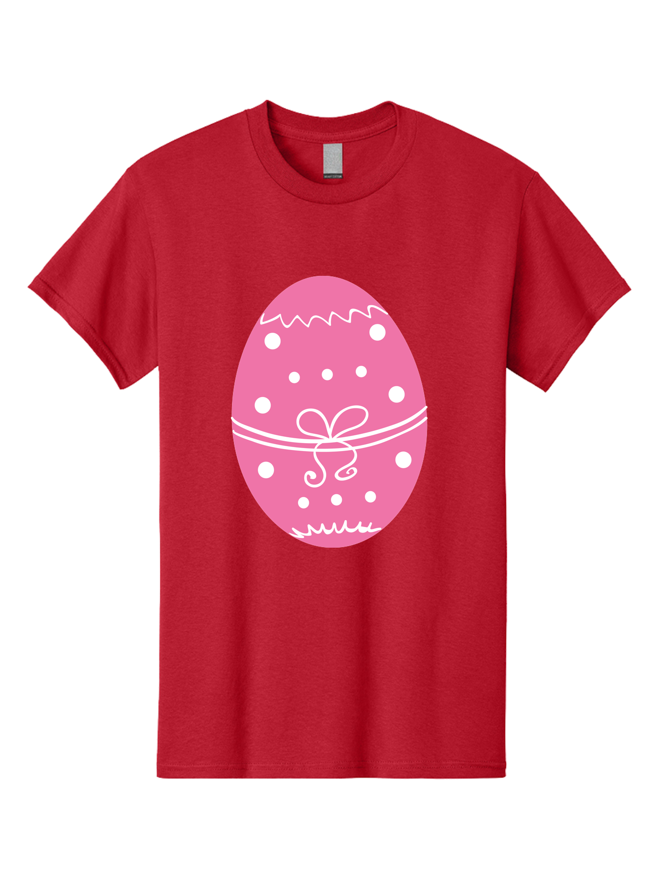 Pink-Easter-Egg-1 Men'S Graphic Tee, 100% Cotton, Comfortable Casual Summer Wear, Machine Washable, Pink Easter Egg, White Polka Dots, Decorative Egg, Festive Design, Easter Decoration, Spring Holiday, Easter Egg Hunt, Egg Decoration, Aad092