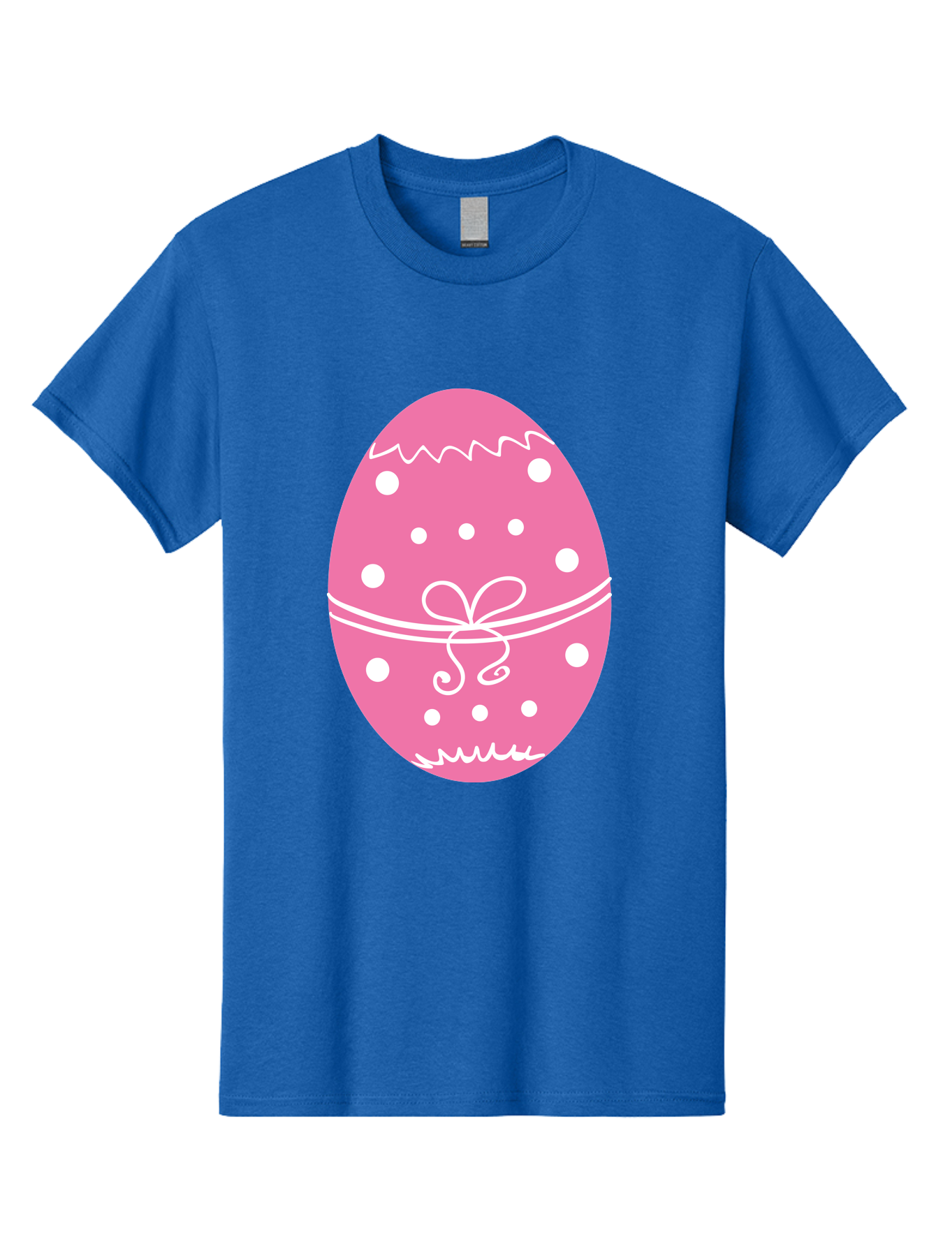 Pink-Easter-Egg-1 Men'S Graphic Tee, 100% Cotton, Comfortable Casual Summer Wear, Machine Washable, Pink Easter Egg, White Polka Dots, Decorative Egg, Festive Design, Easter Decoration, Spring Holiday, Easter Egg Hunt, Egg Decoration, Aad092