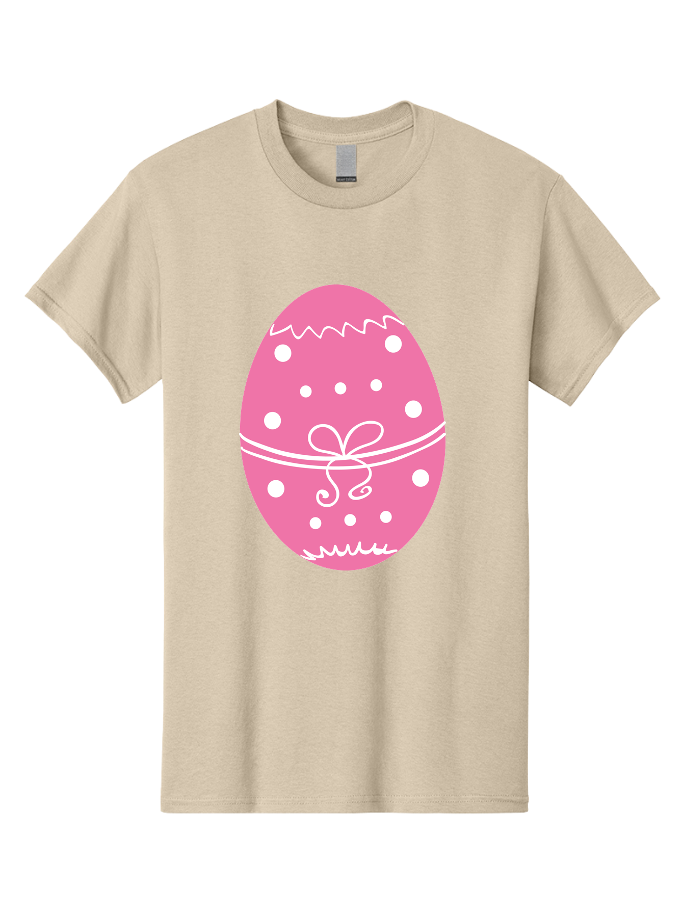 Pink-Easter-Egg-1 Men'S Graphic Tee, 100% Cotton, Comfortable Casual Summer Wear, Machine Washable, Pink Easter Egg, White Polka Dots, Decorative Egg, Festive Design, Easter Decoration, Spring Holiday, Easter Egg Hunt, Egg Decoration, Aad092
