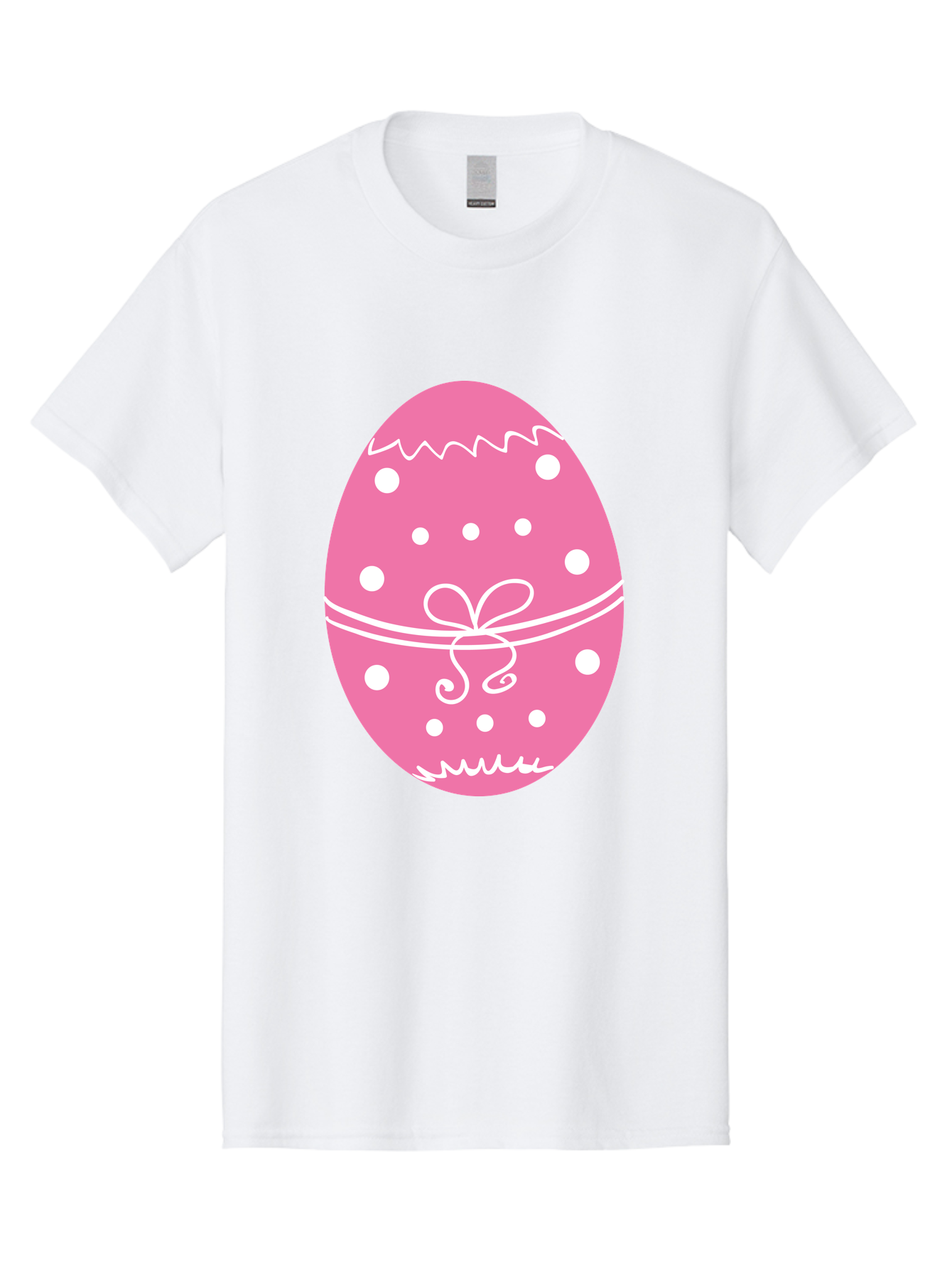 Pink-Easter-Egg-1 Men'S Graphic Tee, 100% Cotton, Comfortable Casual Summer Wear, Machine Washable, Pink Easter Egg, White Polka Dots, Decorative Egg, Festive Design, Easter Decoration, Spring Holiday, Easter Egg Hunt, Egg Decoration, Aad092