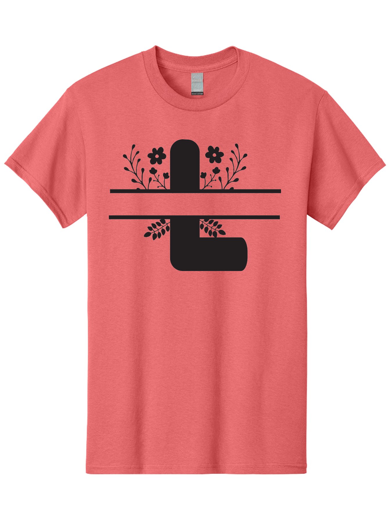 Pipe-With-Flowers Men'S Graphic Tee, 100% Cotton, Comfortable Casual Summer Wear, Machine Washable, Pipe With Flowers, Minimalist Design, Black Silhouette, Floral Elements, Artistic Illustration, Simple Shapes, Modern Art, Creative Concept Aad095