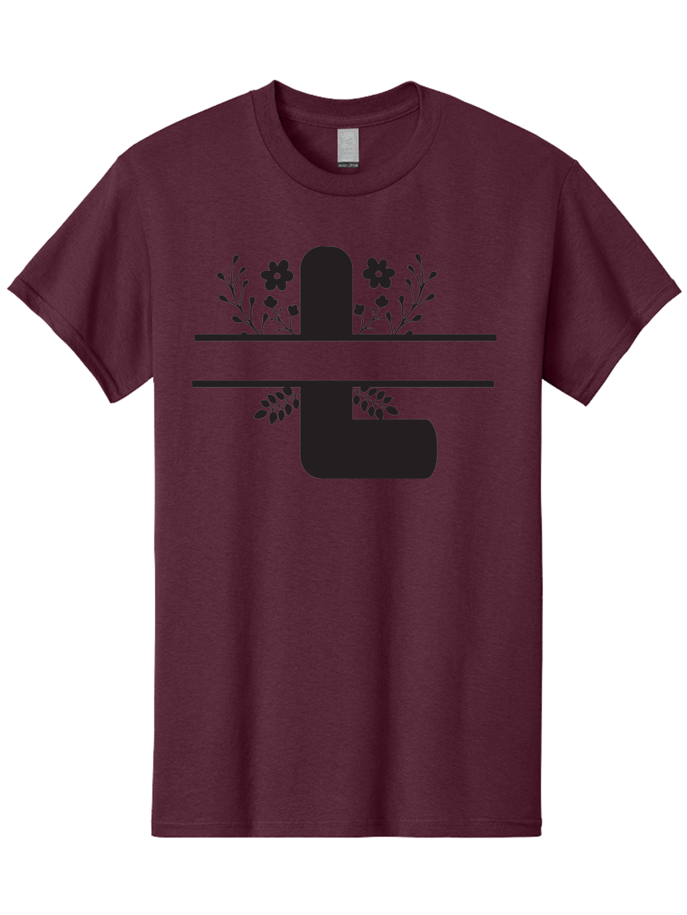 Pipe-With-Flowers Men'S Graphic Tee, 100% Cotton, Comfortable Casual Summer Wear, Machine Washable, Pipe With Flowers, Minimalist Design, Black Silhouette, Floral Elements, Artistic Illustration, Simple Shapes, Modern Art, Creative Concept Aad095
