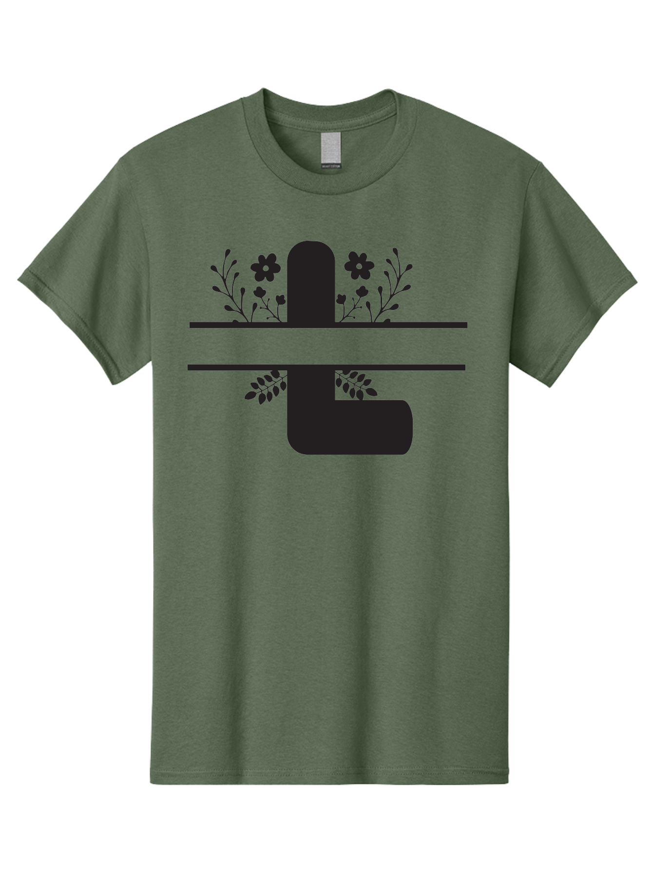 Pipe-With-Flowers Men'S Graphic Tee, 100% Cotton, Comfortable Casual Summer Wear, Machine Washable, Pipe With Flowers, Minimalist Design, Black Silhouette, Floral Elements, Artistic Illustration, Simple Shapes, Modern Art, Creative Concept Aad095