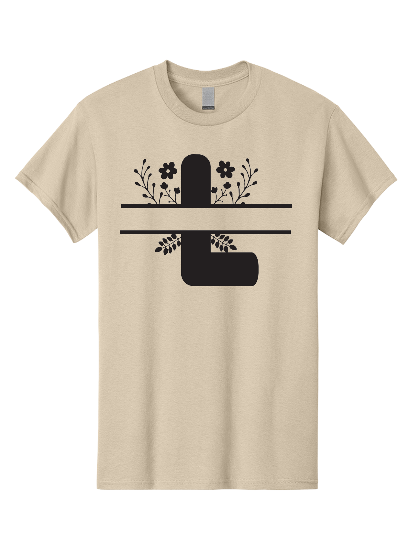 Pipe-With-Flowers Men'S Graphic Tee, 100% Cotton, Comfortable Casual Summer Wear, Machine Washable, Pipe With Flowers, Minimalist Design, Black Silhouette, Floral Elements, Artistic Illustration, Simple Shapes, Modern Art, Creative Concept Aad095