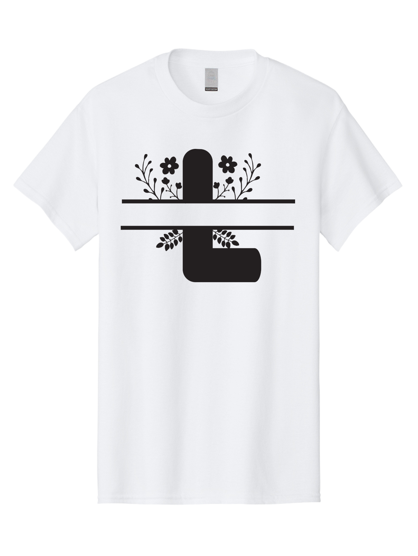 Pipe-With-Flowers Men'S Graphic Tee, 100% Cotton, Comfortable Casual Summer Wear, Machine Washable, Pipe With Flowers, Minimalist Design, Black Silhouette, Floral Elements, Artistic Illustration, Simple Shapes, Modern Art, Creative Concept Aad095