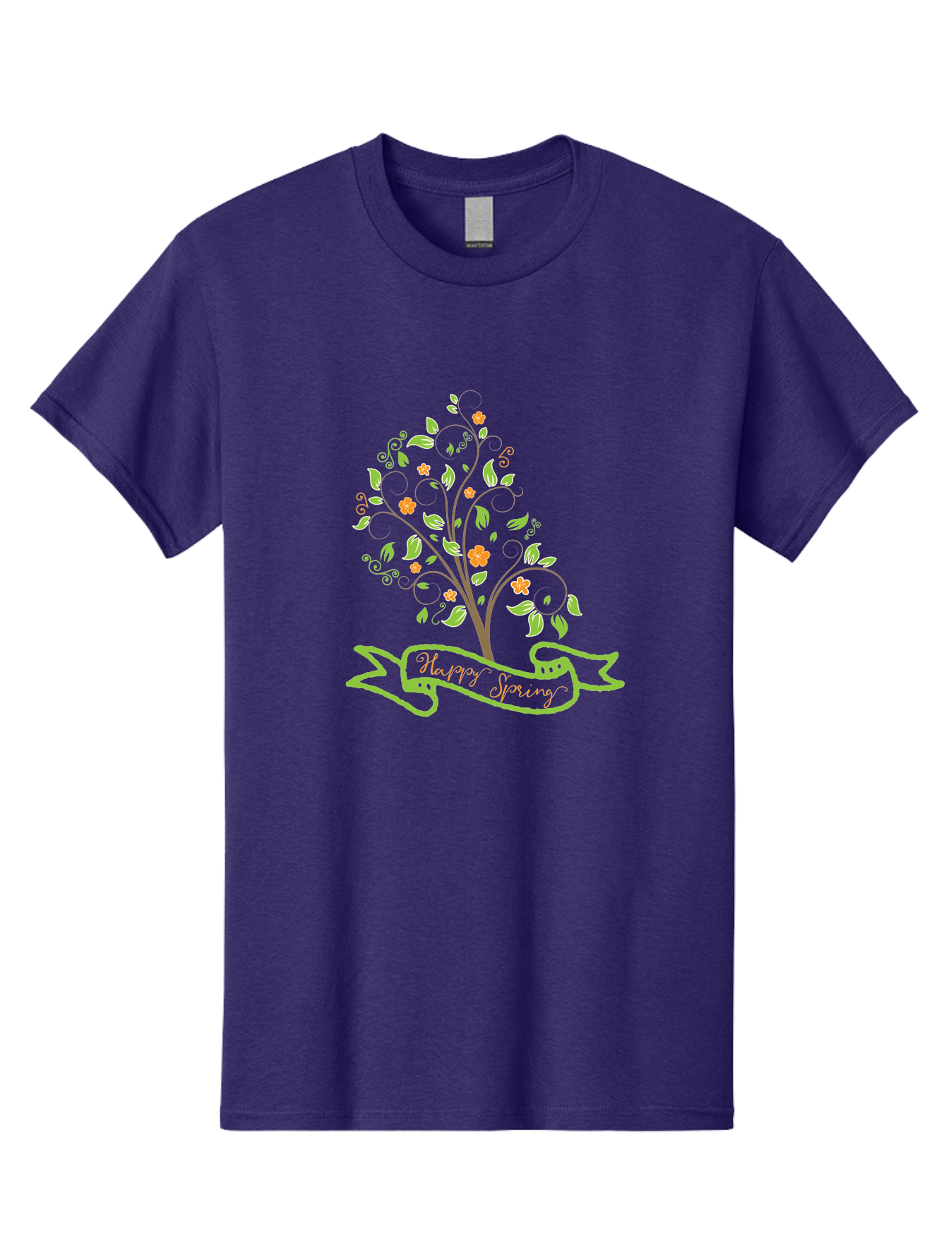 Plant-Your-Story Men'S Graphic Tee, 100% Cotton, Comfortable Casual Summer Wear, Machine Washable, Tree With Flowers, Playful Design, Inspirational Quote, Journey Theme, Floral Pattern, Orange Flowers, White Leaves, Creative Typography, Aad096