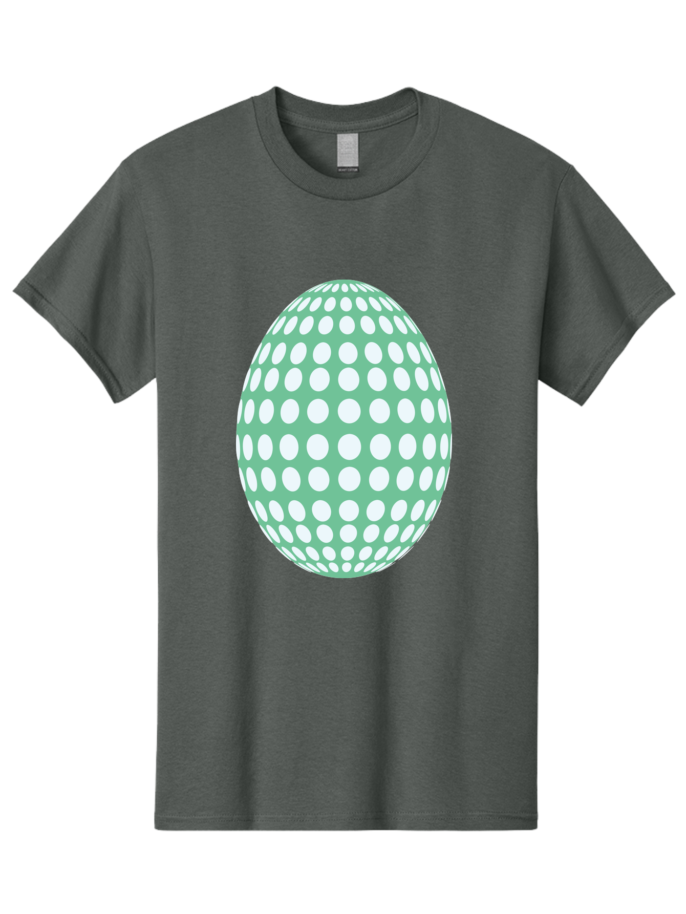 Polka-Dot-Egg Men'S Graphic Tee, 100% Cotton, Comfortable Casual Summer Wear, Machine Washable, Polka Dot Pattern, White Dots, Oval Shape, Easter Egg, Creative Design, Artistic Illustration, Decorative Element, Modern Graphic Aad098
