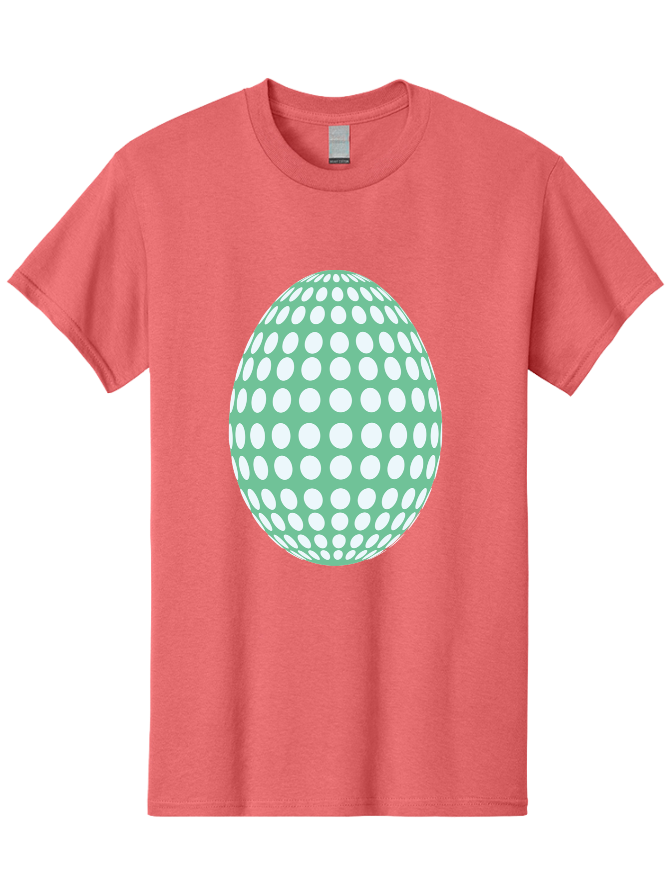 Polka-Dot-Egg Men'S Graphic Tee, 100% Cotton, Comfortable Casual Summer Wear, Machine Washable, Polka Dot Pattern, White Dots, Oval Shape, Easter Egg, Creative Design, Artistic Illustration, Decorative Element, Modern Graphic Aad098
