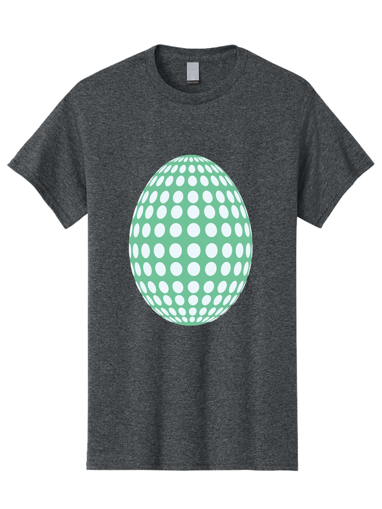 Polka-Dot-Egg Men'S Graphic Tee, 100% Cotton, Comfortable Casual Summer Wear, Machine Washable, Polka Dot Pattern, White Dots, Oval Shape, Easter Egg, Creative Design, Artistic Illustration, Decorative Element, Modern Graphic Aad098