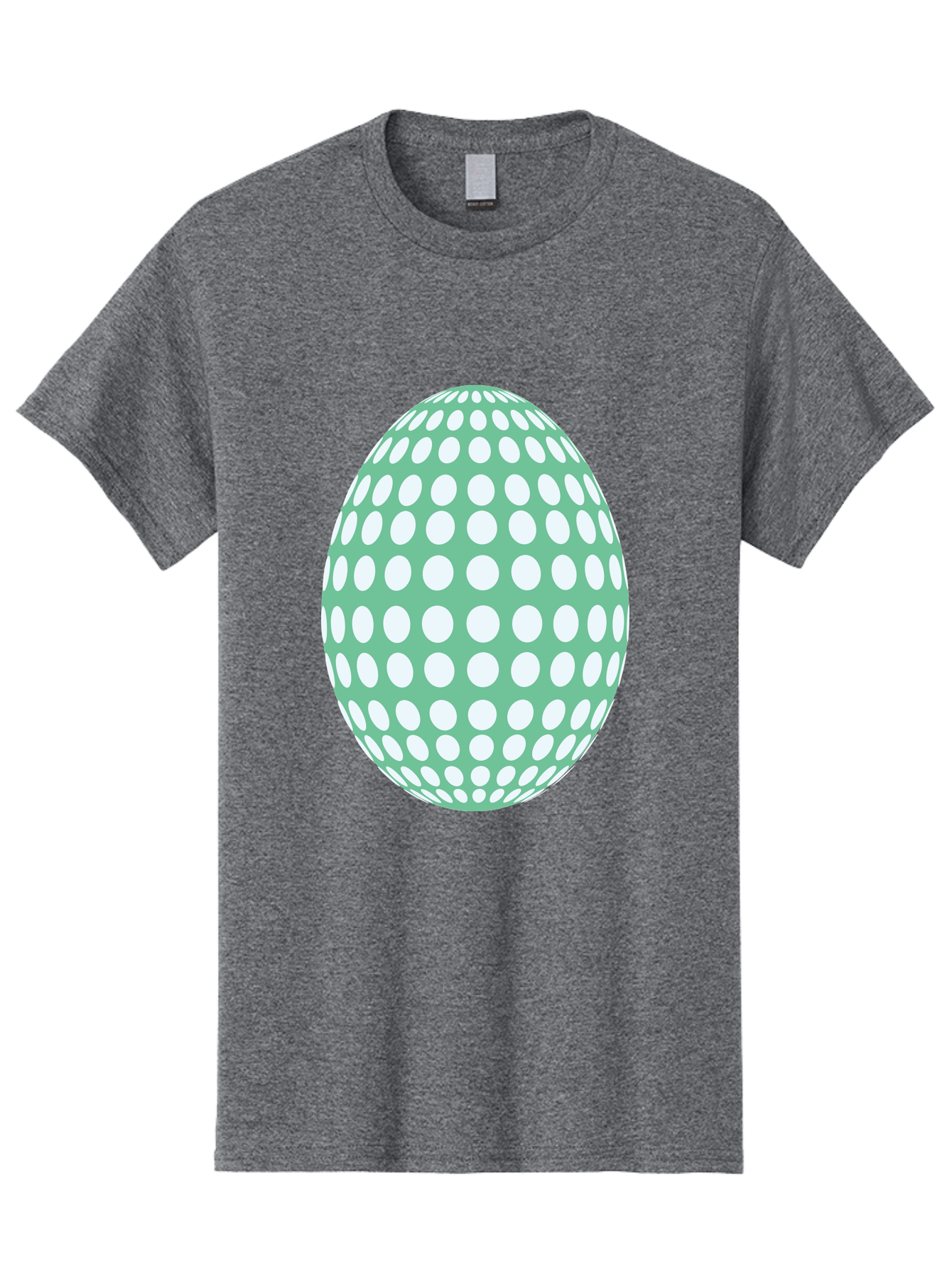 Polka-Dot-Egg Men'S Graphic Tee, 100% Cotton, Comfortable Casual Summer Wear, Machine Washable, Polka Dot Pattern, White Dots, Oval Shape, Easter Egg, Creative Design, Artistic Illustration, Decorative Element, Modern Graphic Aad098