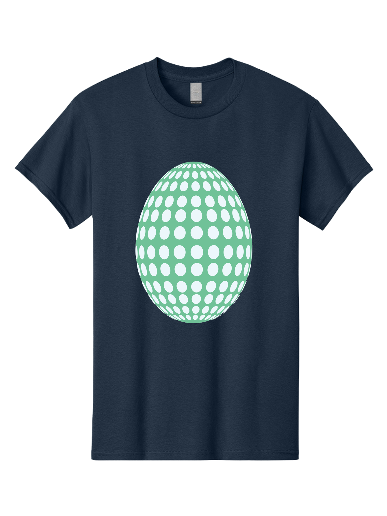 Polka-Dot-Egg Men'S Graphic Tee, 100% Cotton, Comfortable Casual Summer Wear, Machine Washable, Polka Dot Pattern, White Dots, Oval Shape, Easter Egg, Creative Design, Artistic Illustration, Decorative Element, Modern Graphic Aad098