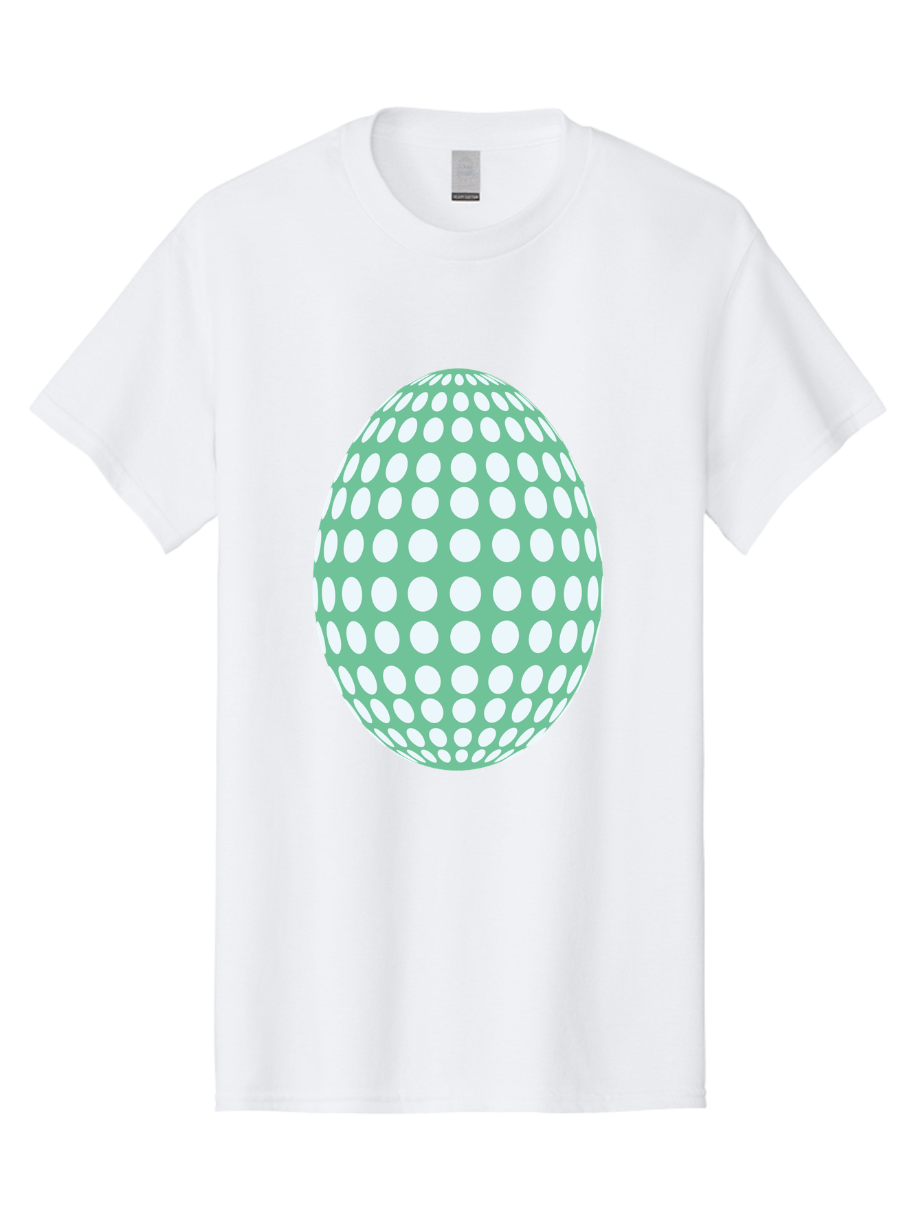 Polka-Dot-Egg Men'S Graphic Tee, 100% Cotton, Comfortable Casual Summer Wear, Machine Washable, Polka Dot Pattern, White Dots, Oval Shape, Easter Egg, Creative Design, Artistic Illustration, Decorative Element, Modern Graphic Aad098