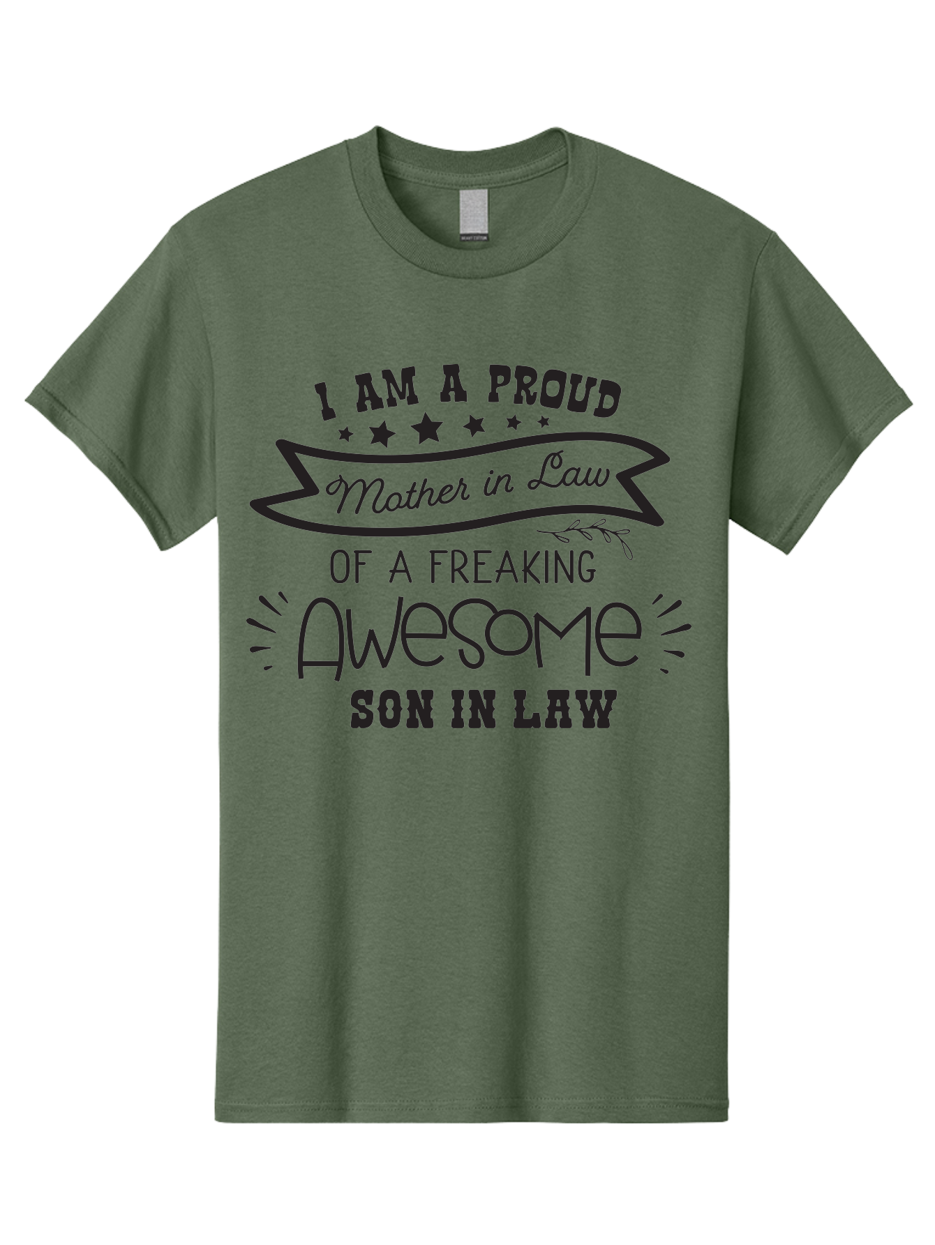 Proud-Mother-In-Law Men'S Graphic Tee, 100% Cotton, Comfortable Casual Summer Wear, Machine Washable, Proud Mother In Law, Awesome Son In Law, Family Bonding, Loving Relationship, Funny Quote, Mother In Law Gift, Son In Law Appreciation, Aad102