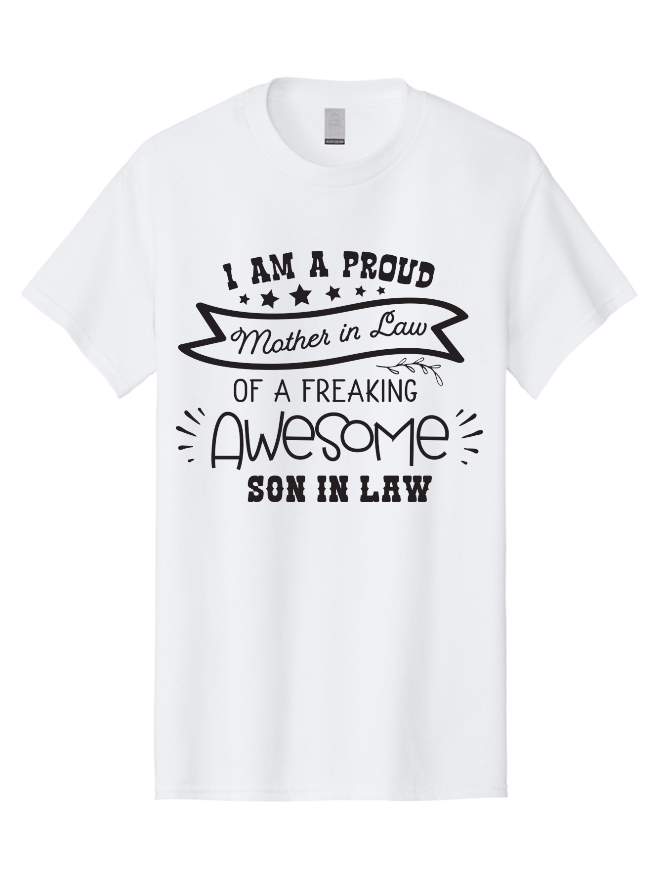 Proud-Mother-In-Law Men'S Graphic Tee, 100% Cotton, Comfortable Casual Summer Wear, Machine Washable, Proud Mother In Law, Awesome Son In Law, Family Bonding, Loving Relationship, Funny Quote, Mother In Law Gift, Son In Law Appreciation, Aad102