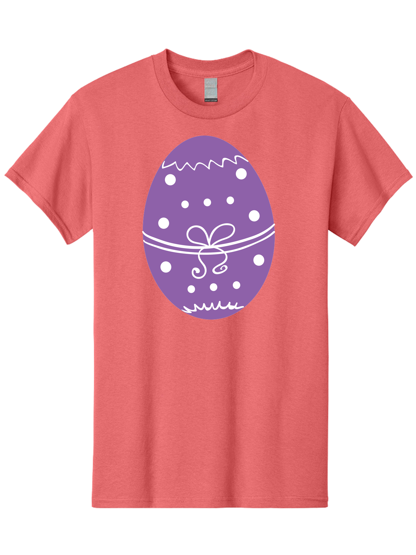 Purple-Easter-Egg Men'S Graphic Tee, 100% Cotton, Comfortable Casual Summer Wear, Machine Washable, Decorated Egg, Easter Egg, Purple Egg, Polka Dot Design, White Accents, Festive Pattern, Spring Decor, Holiday Theme, Egg Decoration Aad109