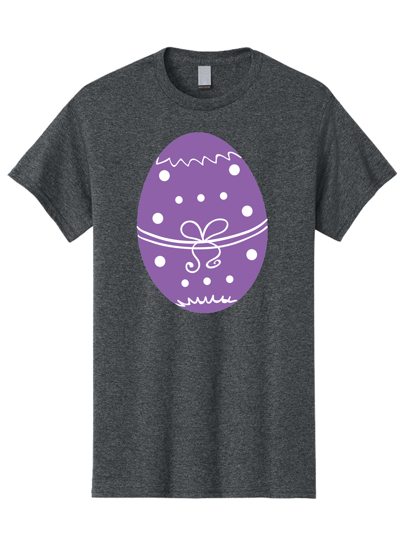Purple-Easter-Egg Men'S Graphic Tee, 100% Cotton, Comfortable Casual Summer Wear, Machine Washable, Decorated Egg, Easter Egg, Purple Egg, Polka Dot Design, White Accents, Festive Pattern, Spring Decor, Holiday Theme, Egg Decoration Aad109