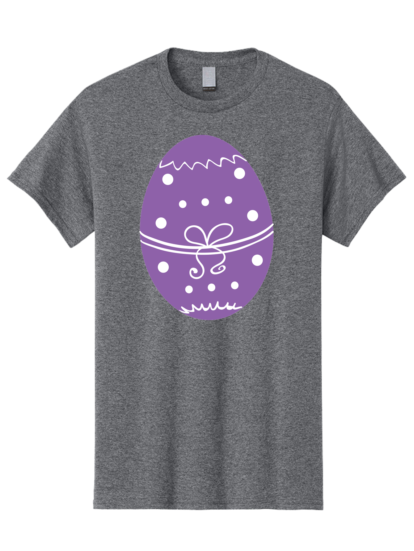 Purple-Easter-Egg Men'S Graphic Tee, 100% Cotton, Comfortable Casual Summer Wear, Machine Washable, Decorated Egg, Easter Egg, Purple Egg, Polka Dot Design, White Accents, Festive Pattern, Spring Decor, Holiday Theme, Egg Decoration Aad109