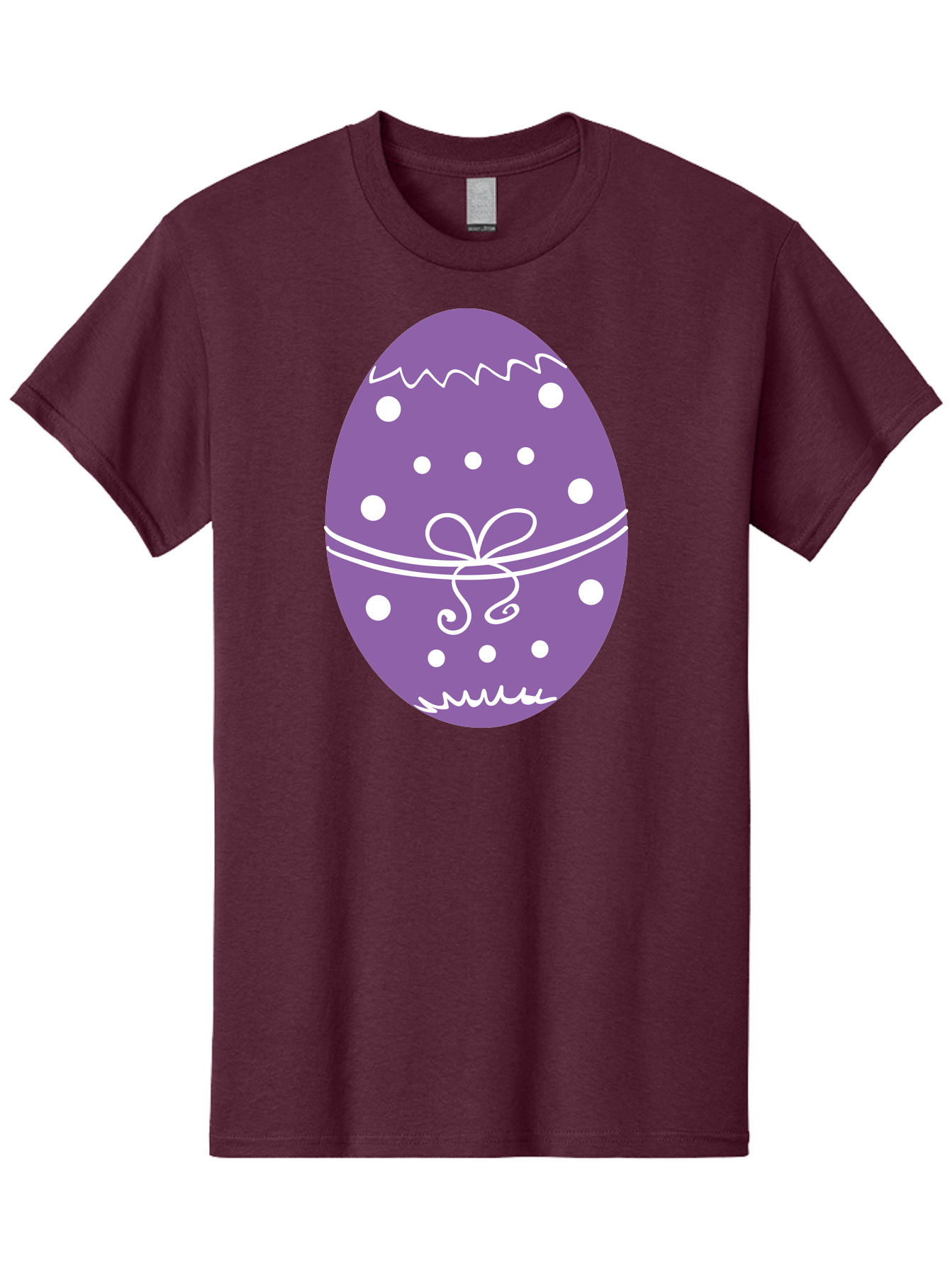 Purple-Easter-Egg Men'S Graphic Tee, 100% Cotton, Comfortable Casual Summer Wear, Machine Washable, Decorated Egg, Easter Egg, Purple Egg, Polka Dot Design, White Accents, Festive Pattern, Spring Decor, Holiday Theme, Egg Decoration Aad109